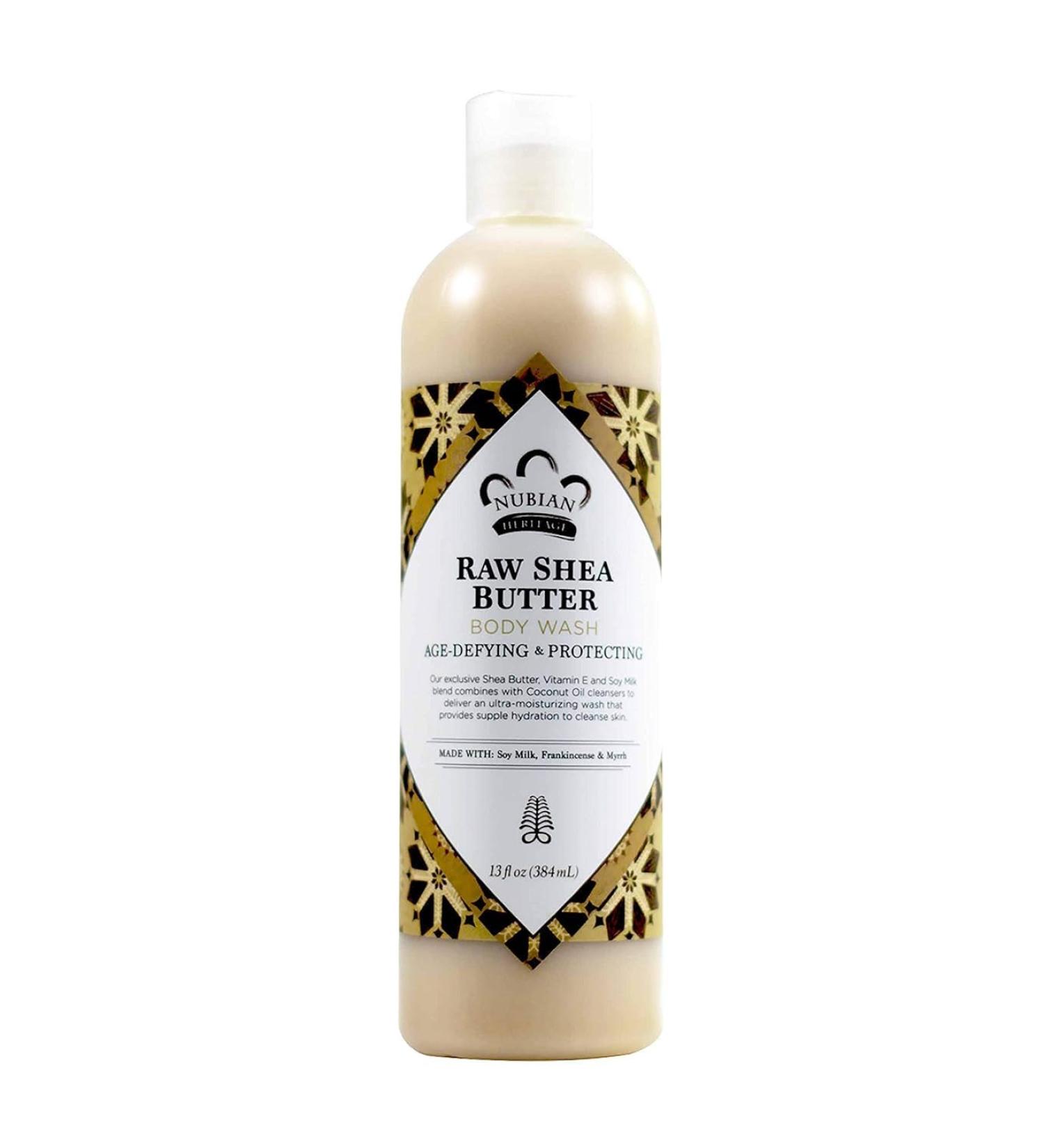 Nubian Heritage Raw Shea Butter Body Wash 13 oz | Nourishing & Moisturizing | International Shipping - Buy Online on GoSupps.com