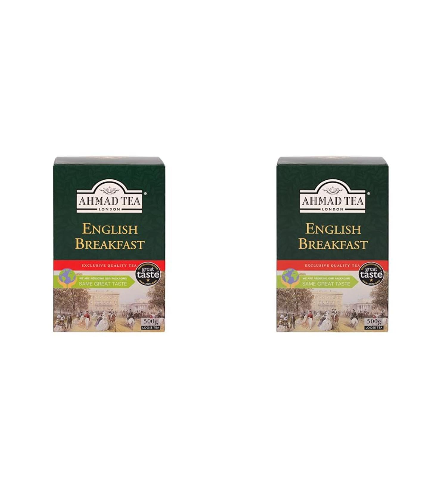 Ahmad Tea English Breakfast - 500g Loose Black Tea (2 Pack) - Premium Assam & Ceylon Blend - International Shipping Available - Buy Online on GoSupps.com