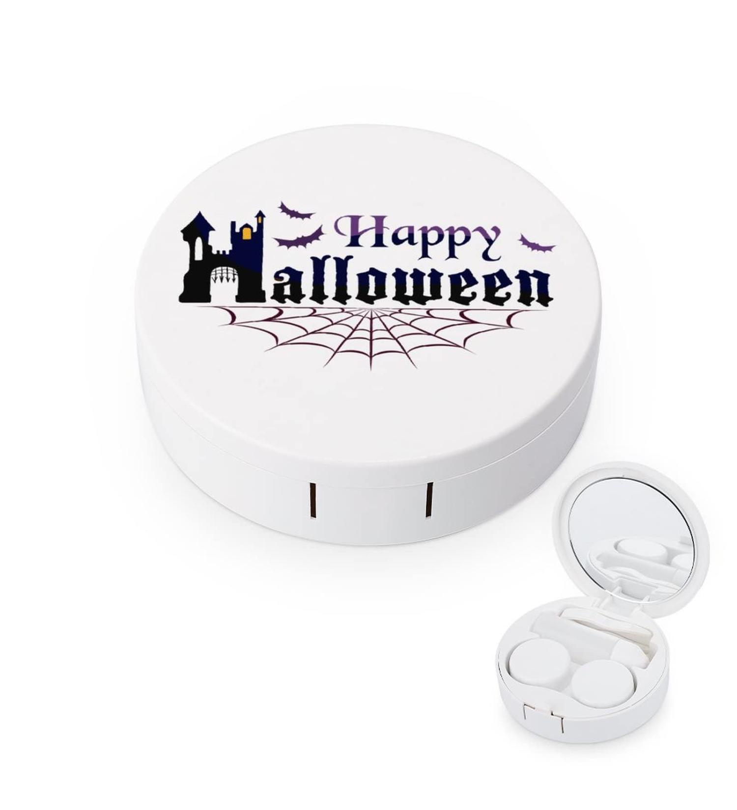 Bagea-Ka Halloween Castle Spider Web Contact Lens Case Kit with Mirror Tweezers & Solution Bottle - Ideal for Travel & Home Eye Care - Buy Online on GoSupps.com