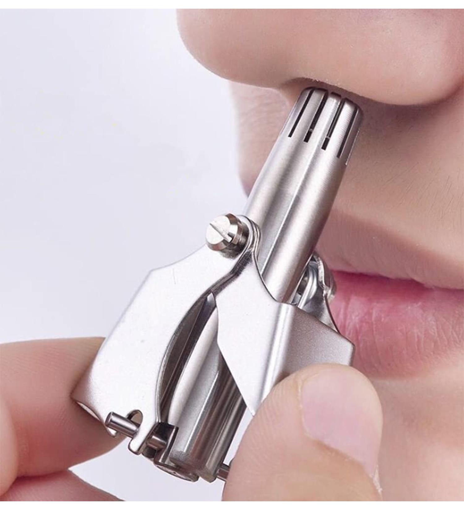 WOIWO Stainless Steel Nose Hair Trimmer - Manual Scissors for Men - Precision Nose Hair Removal - Buy Online on GoSupps.com