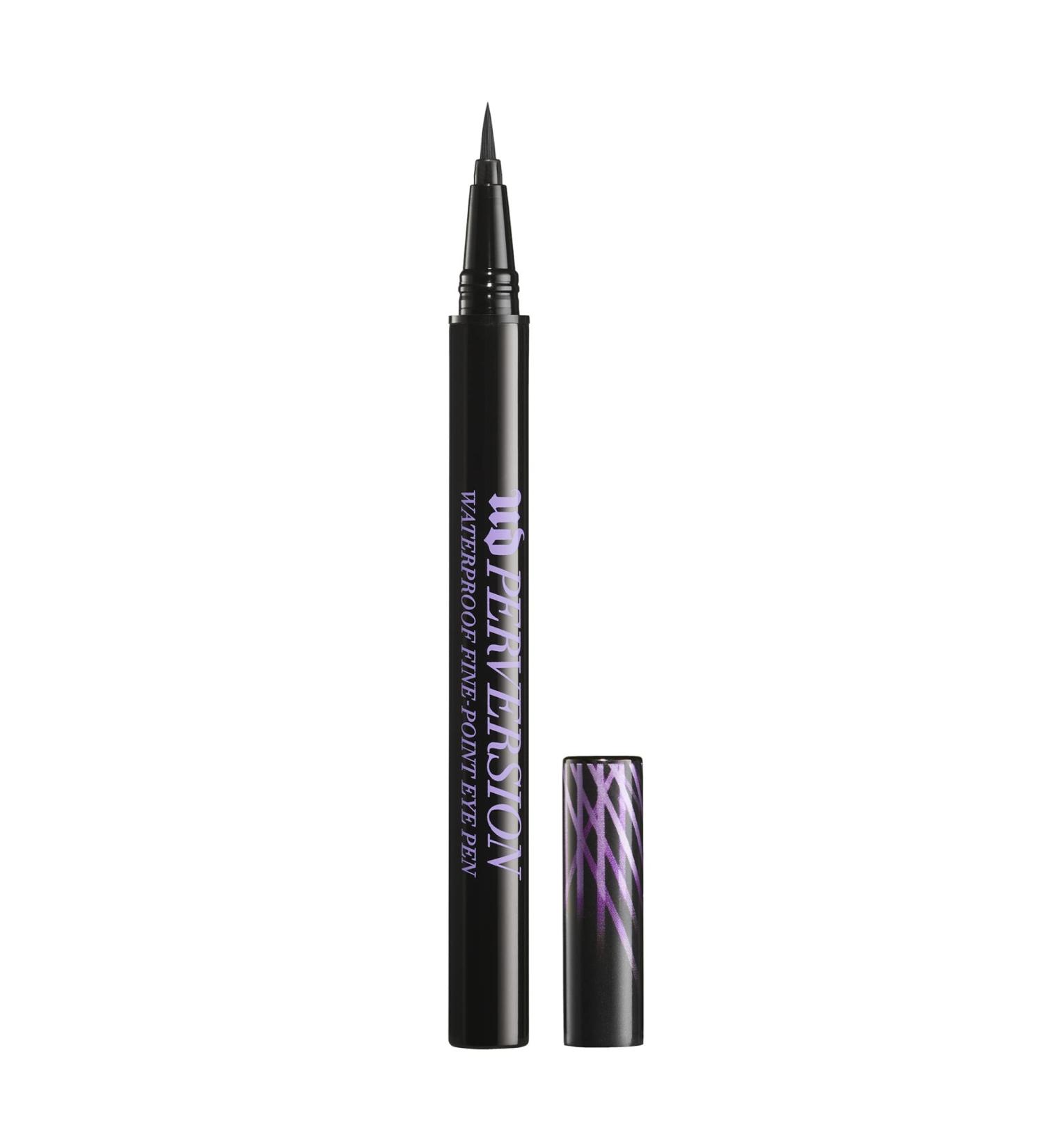 URBAN DECAY Perversion Waterproof Fine-Point Eye Pen - Black Semi-Matte Liquid Eyeliner - Ultra-Fine Brush Tip