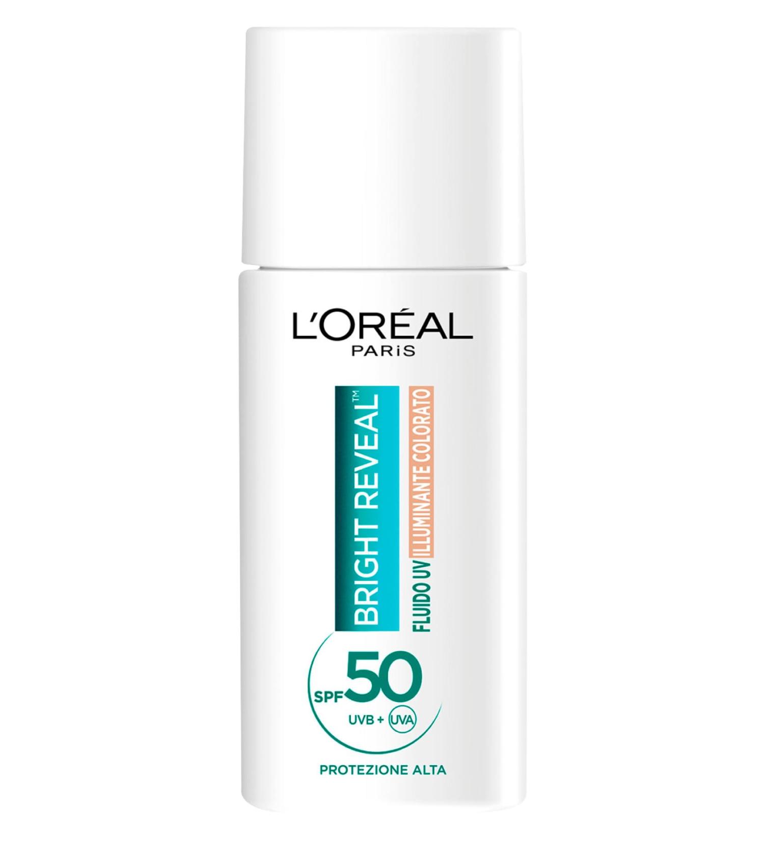  L'Oreal Paris L'Or al Paris Anti-Dark Spot UV Fluid for all skin types brightens complexion reduces the appearance of dark spots and imperfections with niacinamide and SPF 50 Bright Reveal Shade: Medium 50 ml - Buy Online on GoSupps.com
