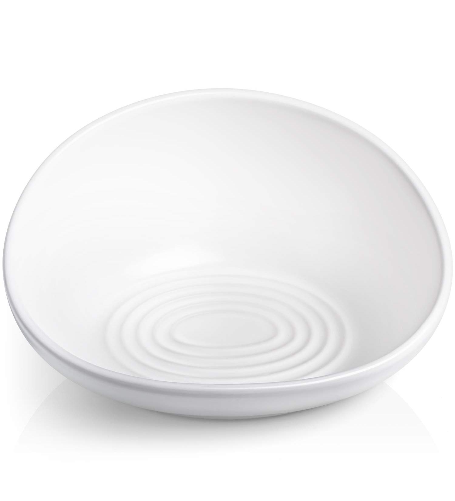 CatGuru Ceramic Cat Food Bowl - No Spill, Stress-Free Whisker Relief, Non-Skid - High-Low White - Buy Online on GoSupps.com
