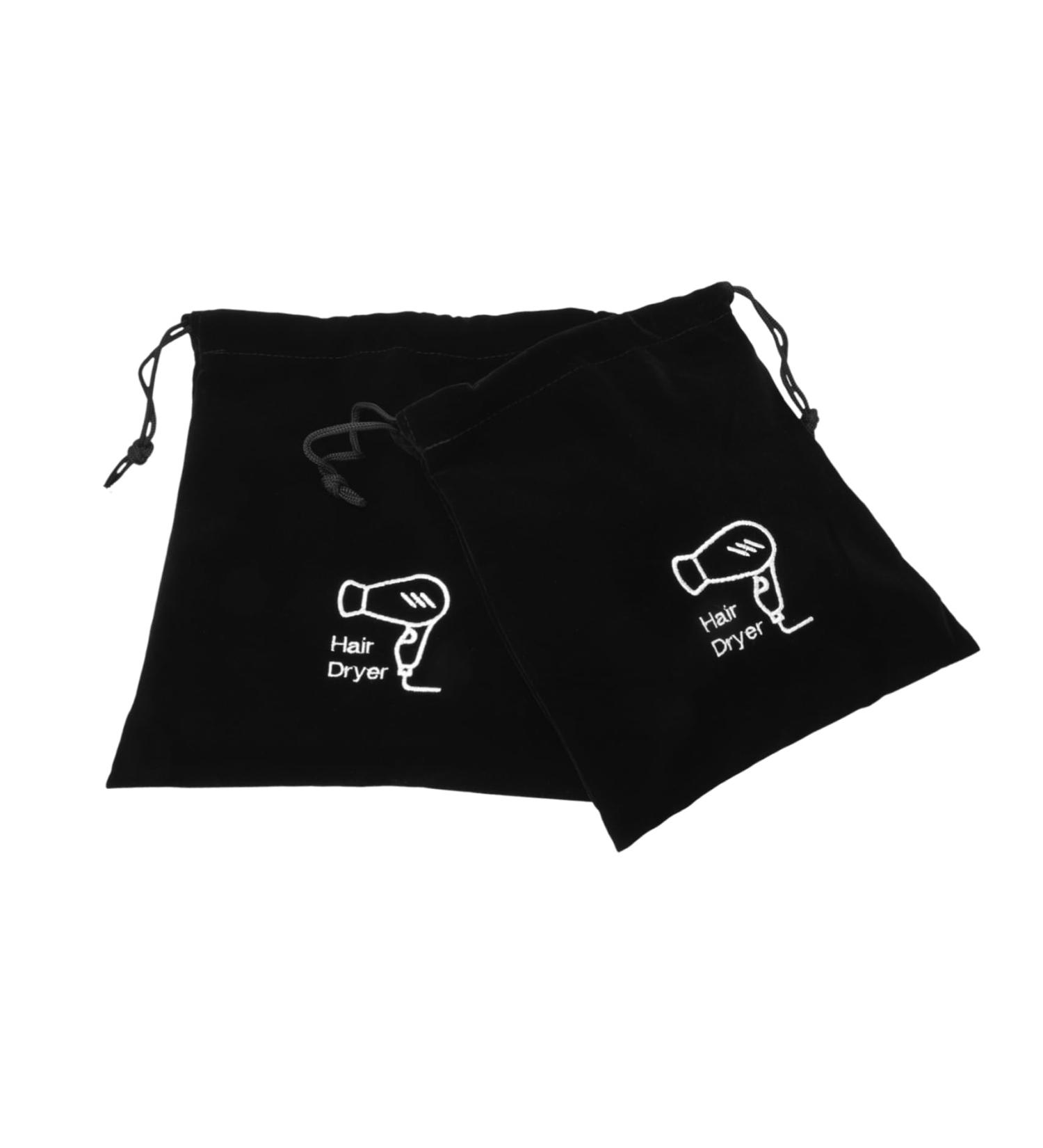 AUTSUPPL 2pcs Storage Bag Hair Wand Bag Organizer Bags for Travel Blow Dryer Organizer Gym Bag Black Velvet - Buy Online on GoSupps.com