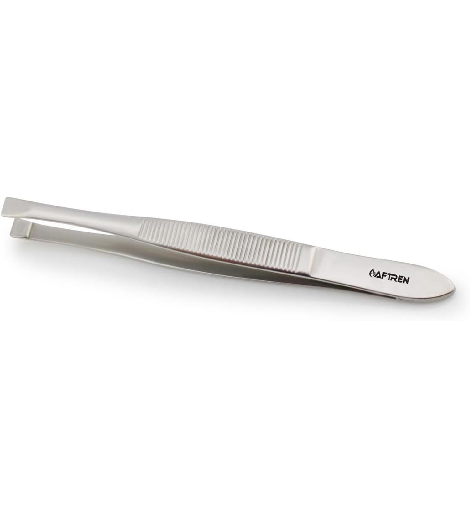 Professional Eyebrow Tweezers Slant Tip Precision Hair Tweezers Men & Women Stainless Steel Best for Plucking Chin Facial Hair 3.2"/8.3 cm - Buy Online on GoSupps.com