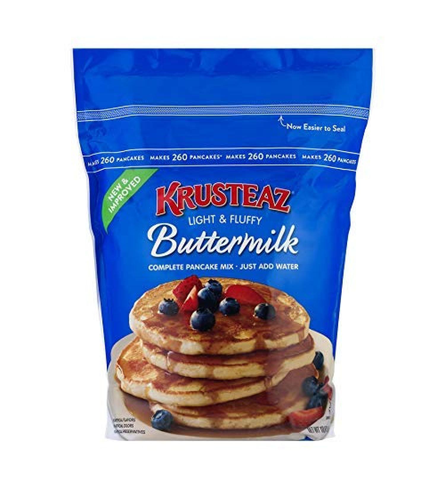 Krusteaz Buttermilk Complete Pancake Mix Just Add Water 4.53kg Reusable Pouch - Buy Online on GoSupps.com