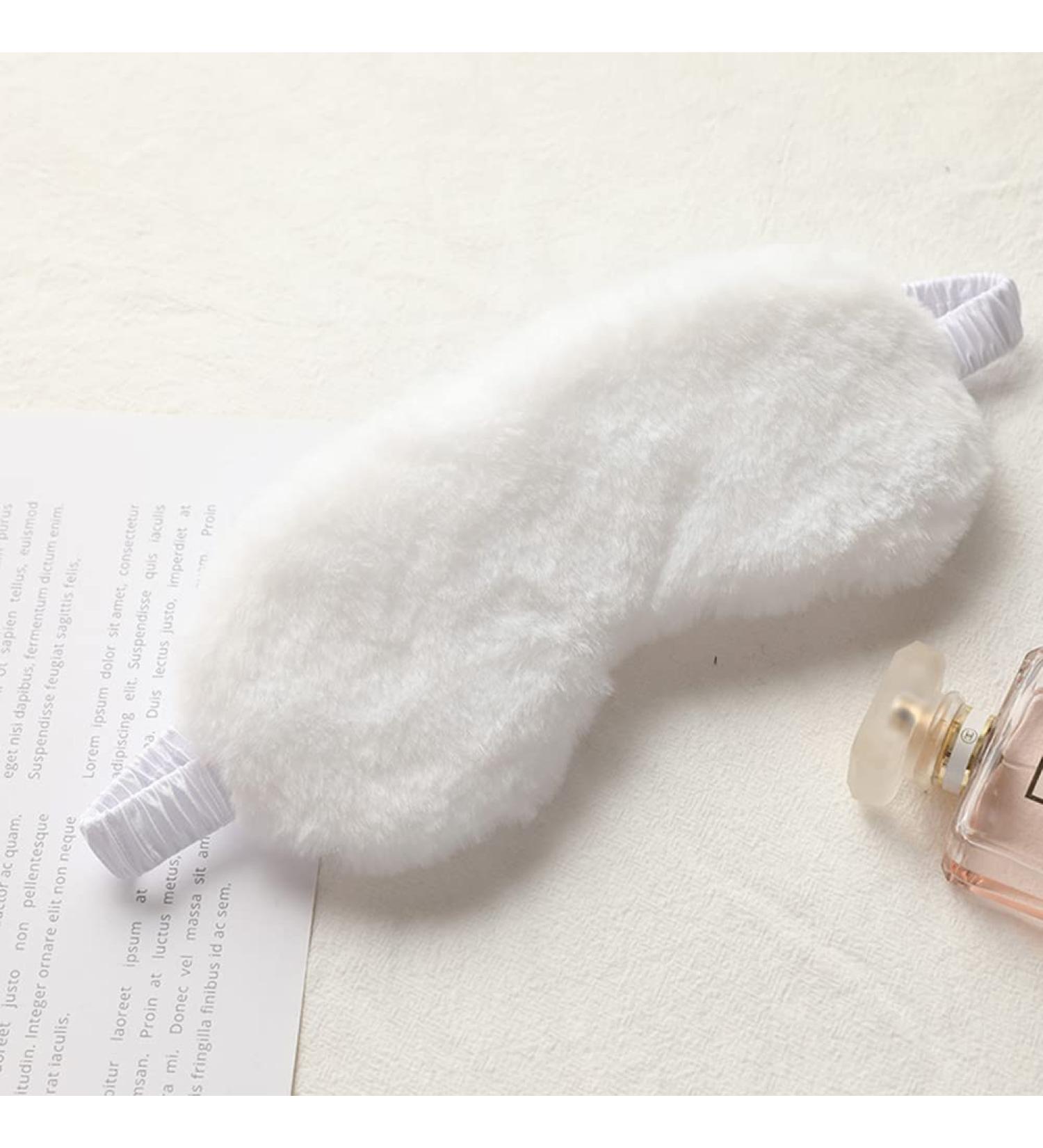 AKOAK Plush Sleep Eye Mask - Soft Breathable Light Blocking Protector for Adults & Kids - Perfect Gift for Birthday Parties - White - Buy Online on GoSupps.com