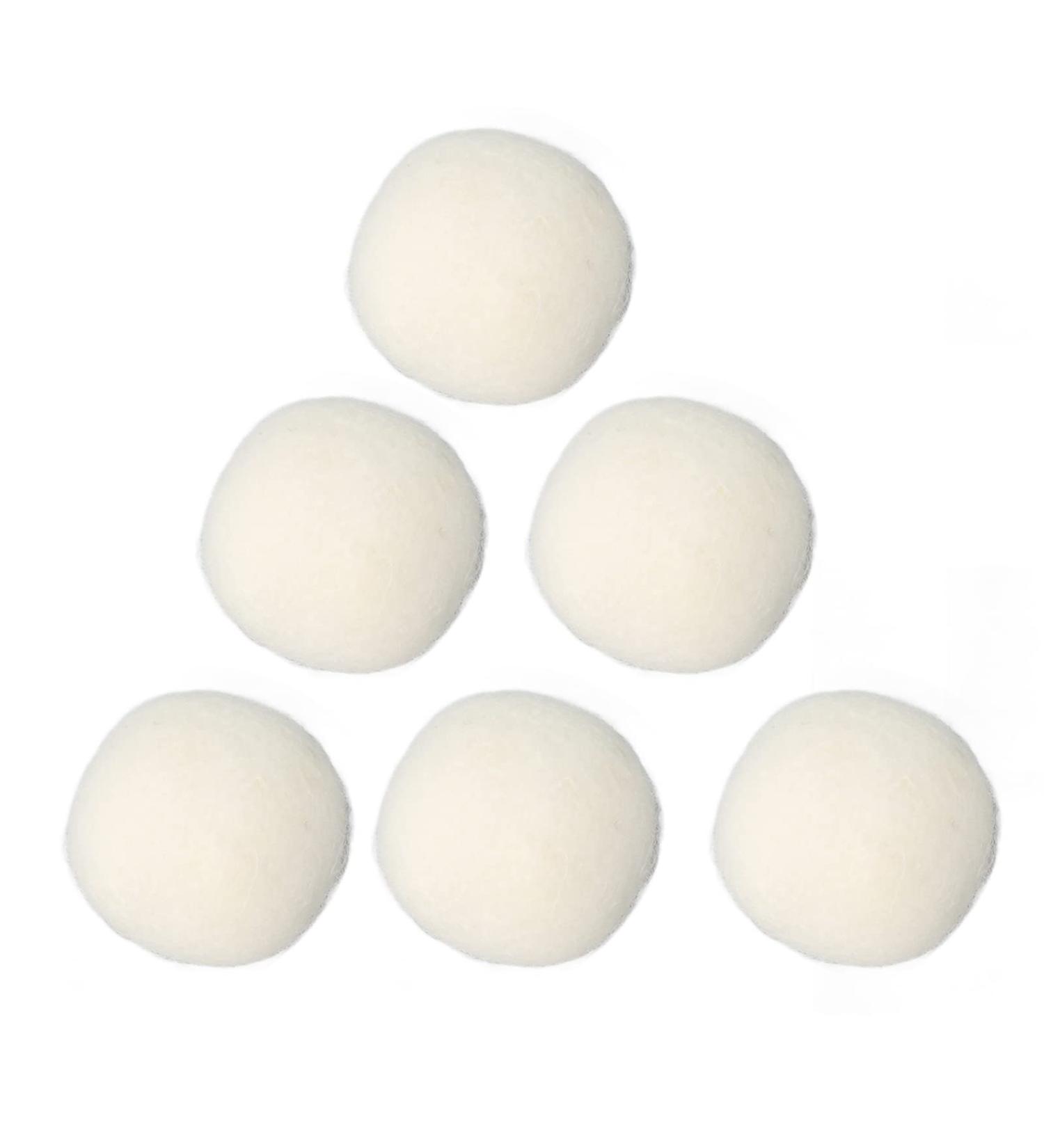 Drying Ball Reduce Static Electricity 6 Pcs Dehumidify High Density Wool Laundry Balls for Clothes Washing (5cm) - Buy Online on GoSupps.com