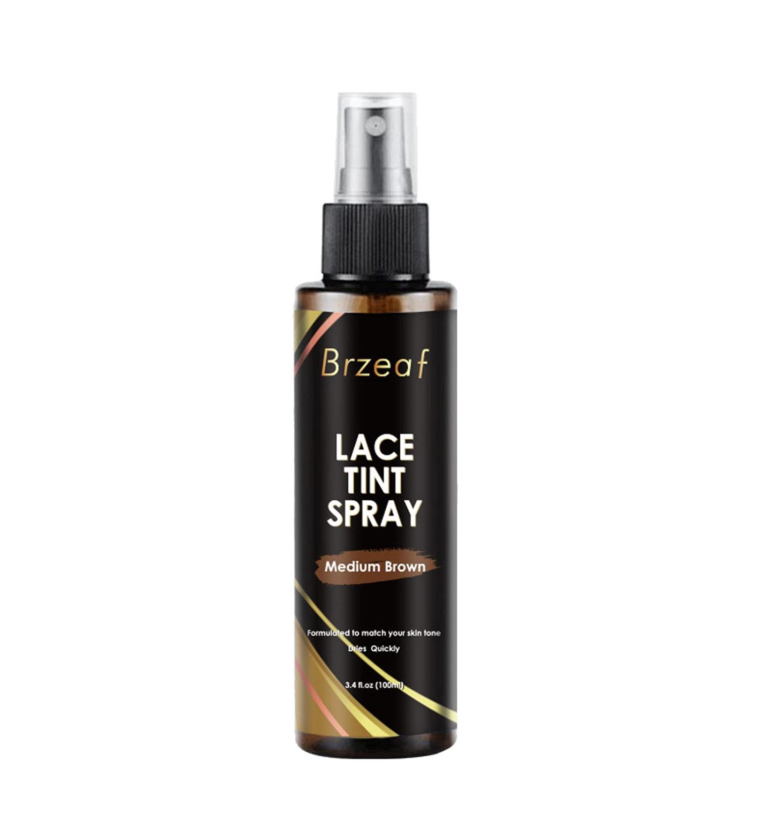 Lace Tint Spray for Wigs - Dark Medium and Light Brown Shades for Closures and Frontal Lace Wigs - 100ml Medium Brown - Buy Online on GoSupps.com