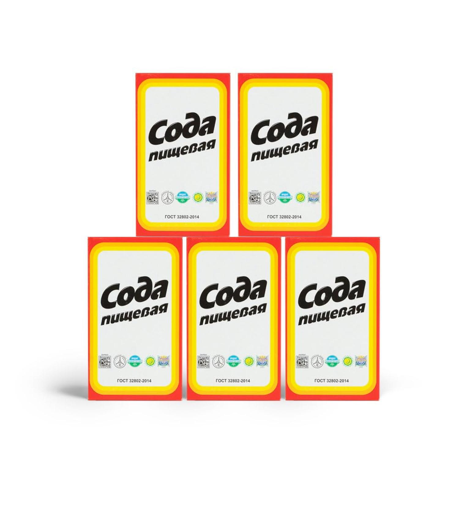Soda set 5x500g original soda baking soda sodium hydrogen carbonate Russian soda