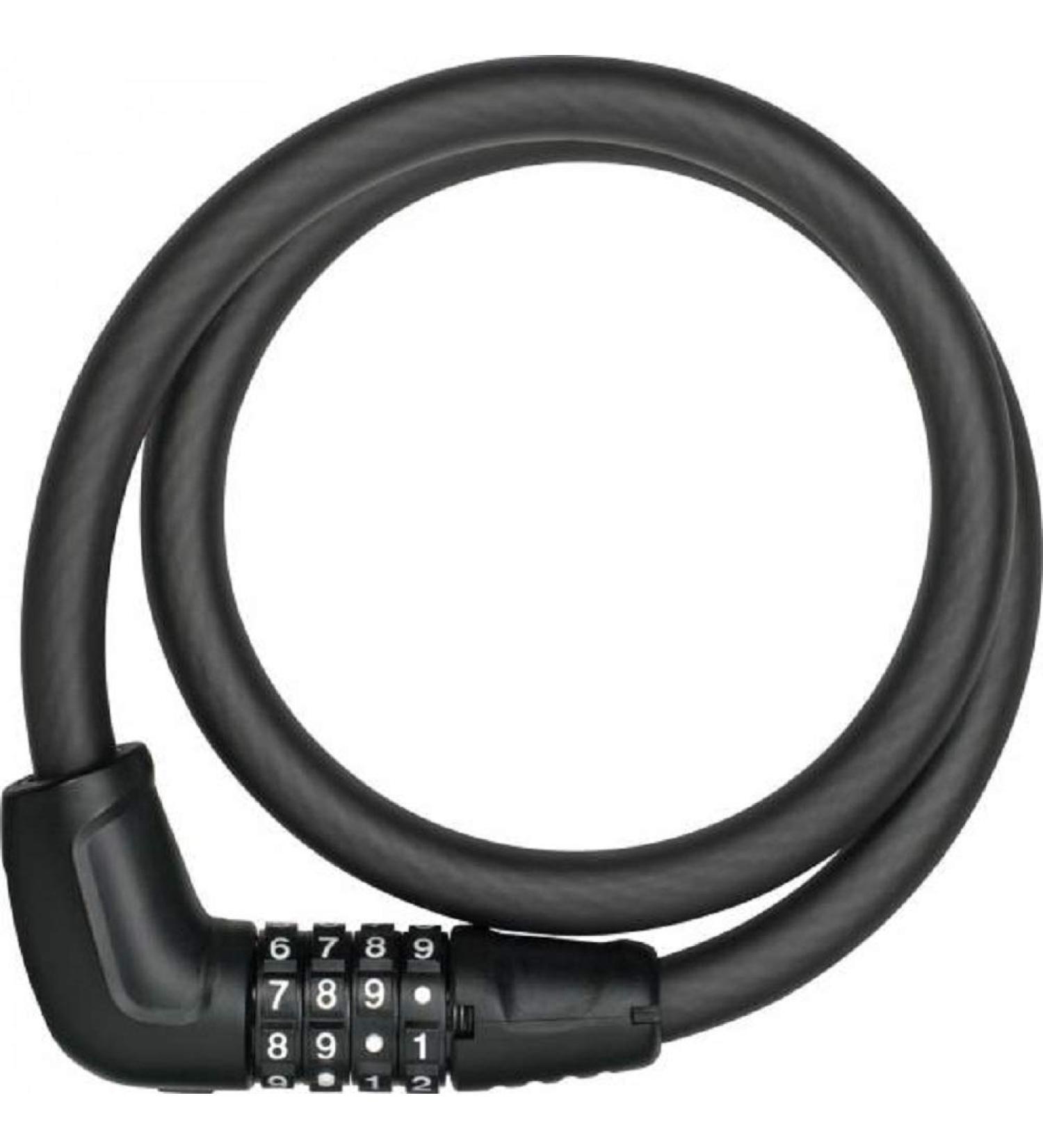 Abus cable lock Seror 6412C - Number lock indivi noisy - steel cable with plastic coating - Abus security level 4 85 cm black