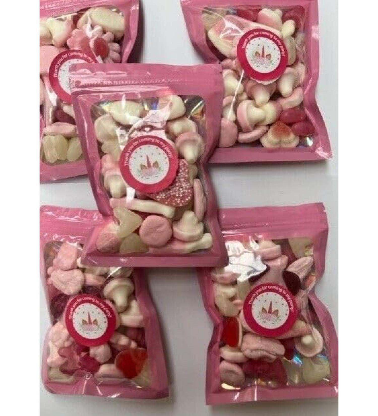 Unicorn Birthday Gummy Jelly Sweet Pouch Mix Party Bag Kids Pink Pick Mix x 3 - Buy Online on GoSupps.com