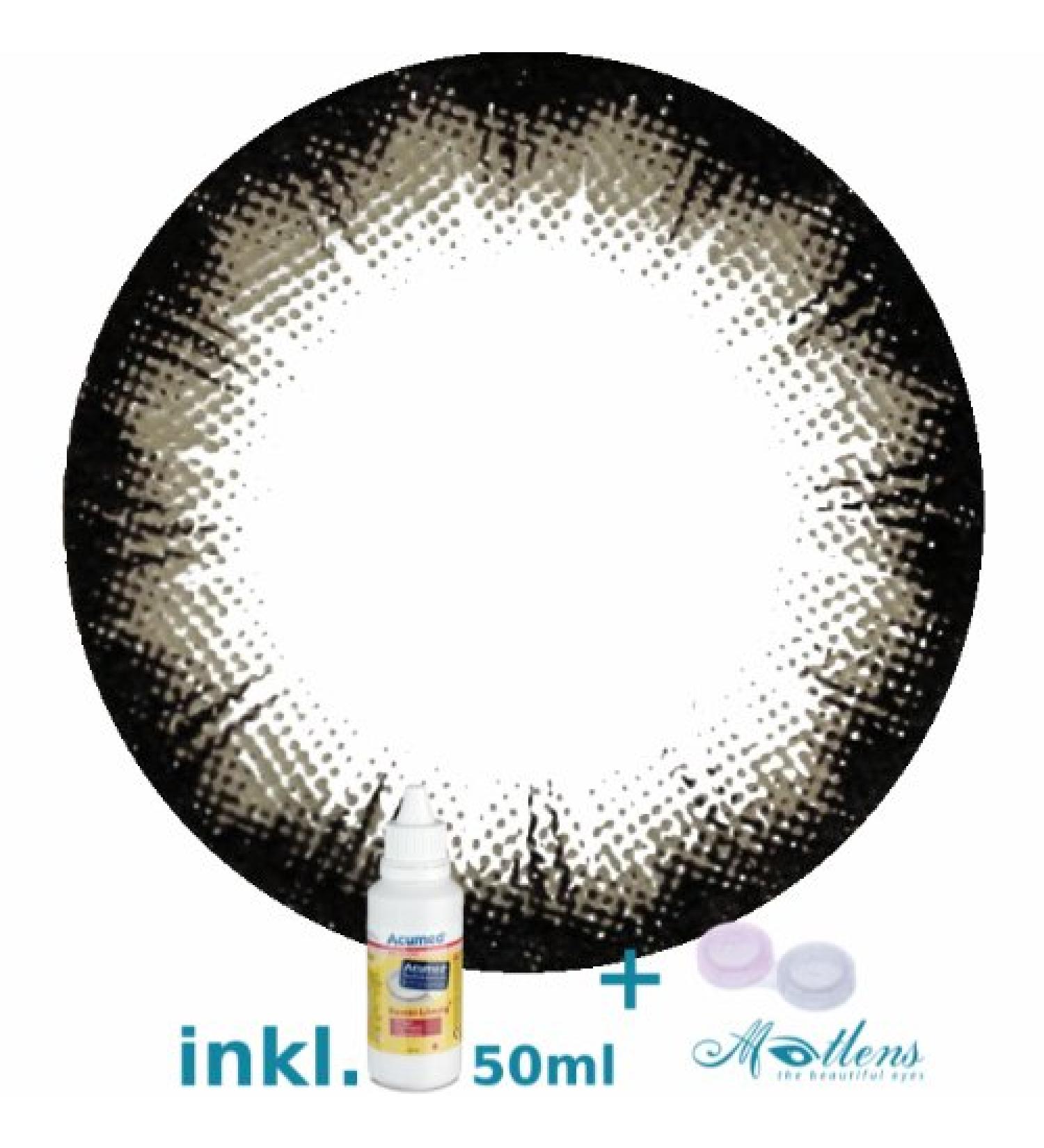 Matlens Trendy Gray Contact Lenses | Big Eyes Effect | 2 Lenses + Case & Care 50ml | Shop Internationally - Buy Online on GoSupps.com
