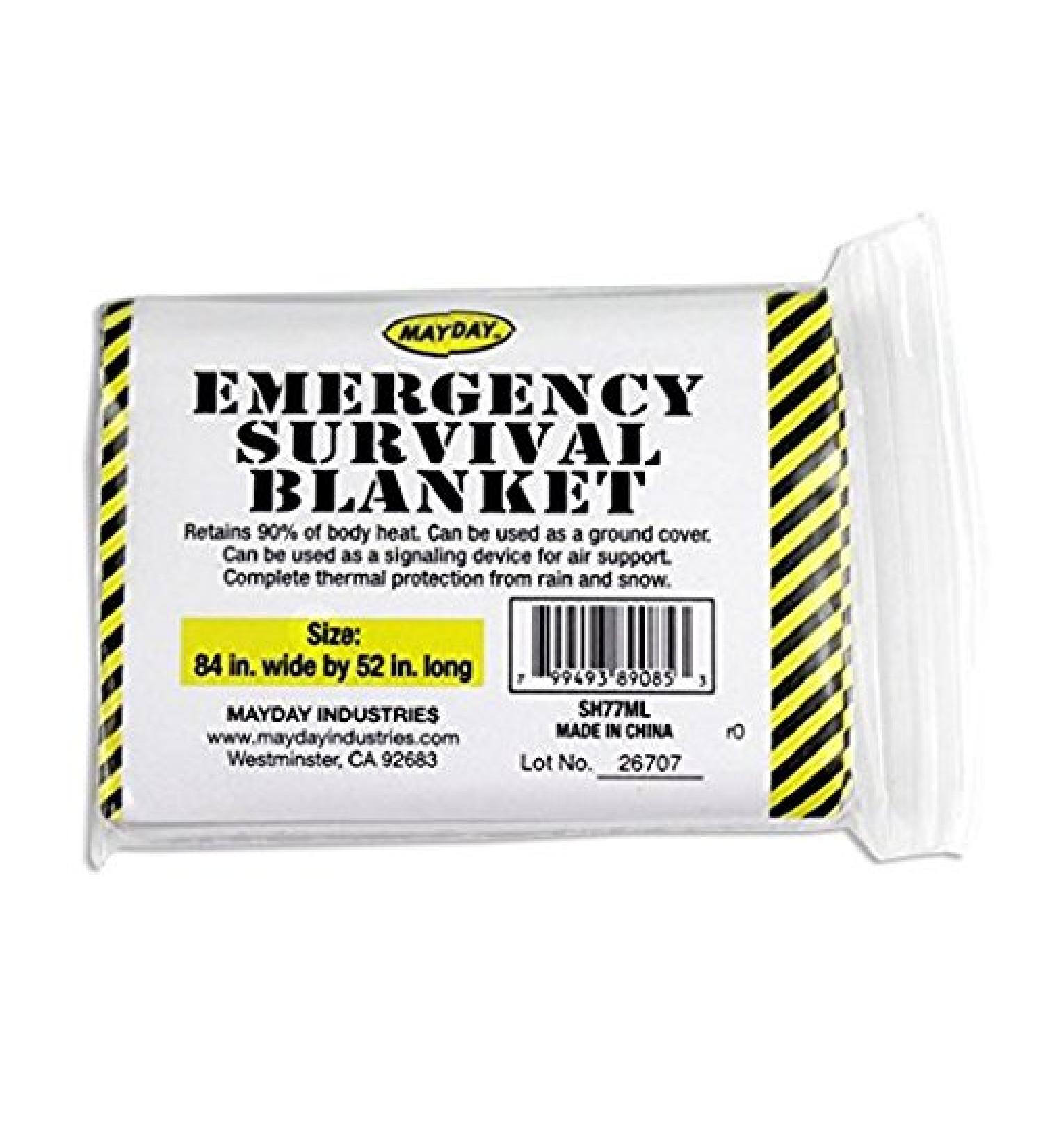 Emergency Survival Solar Blanket - 1 Person by Mayday Industries Single Pack