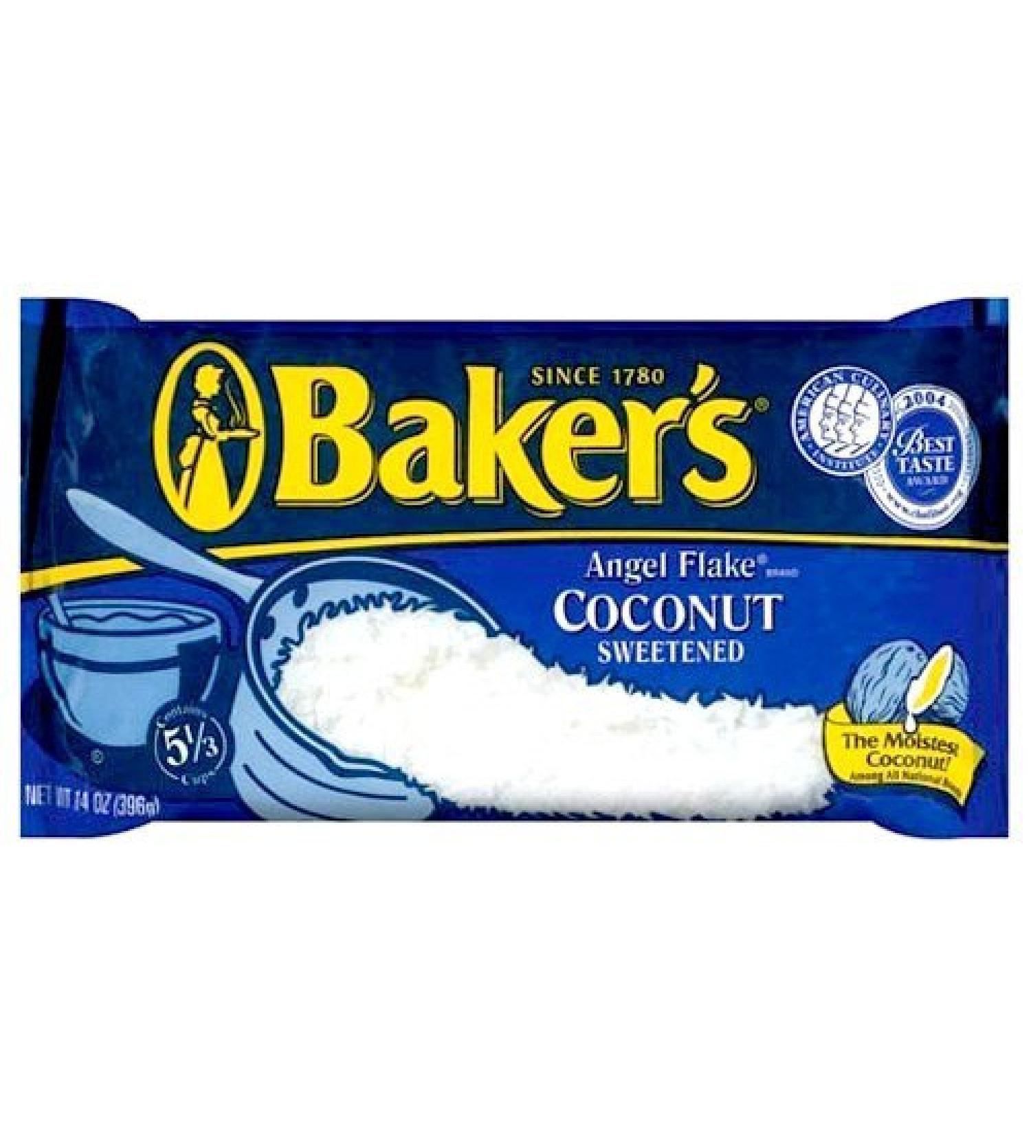 Bakers Angel Flake Sweetened Coconut 14 Oz (Pack of 3 Multipack)