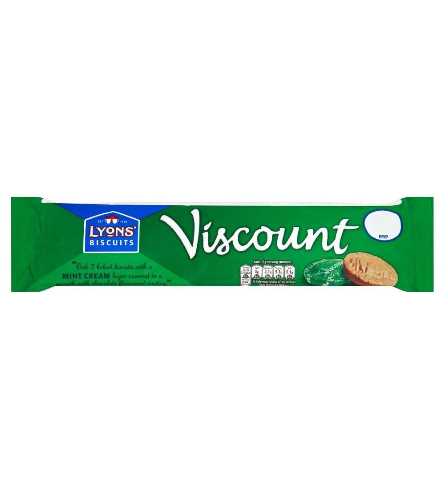 Lyons Mint Viscount - 98g x 8 - Pack of 8
