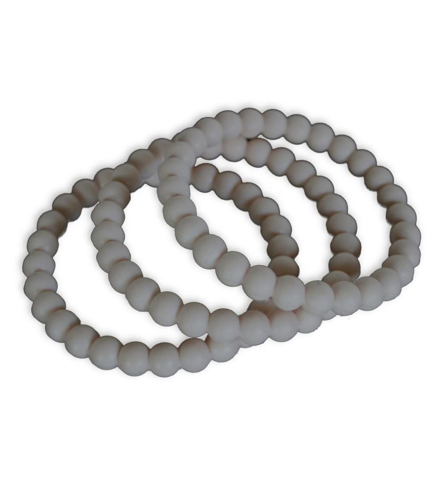 ohlivia Janne Teething Ring Set of 3 - Solid Color Cool Gray | International Shipping Available - Buy Online on GoSupps.com