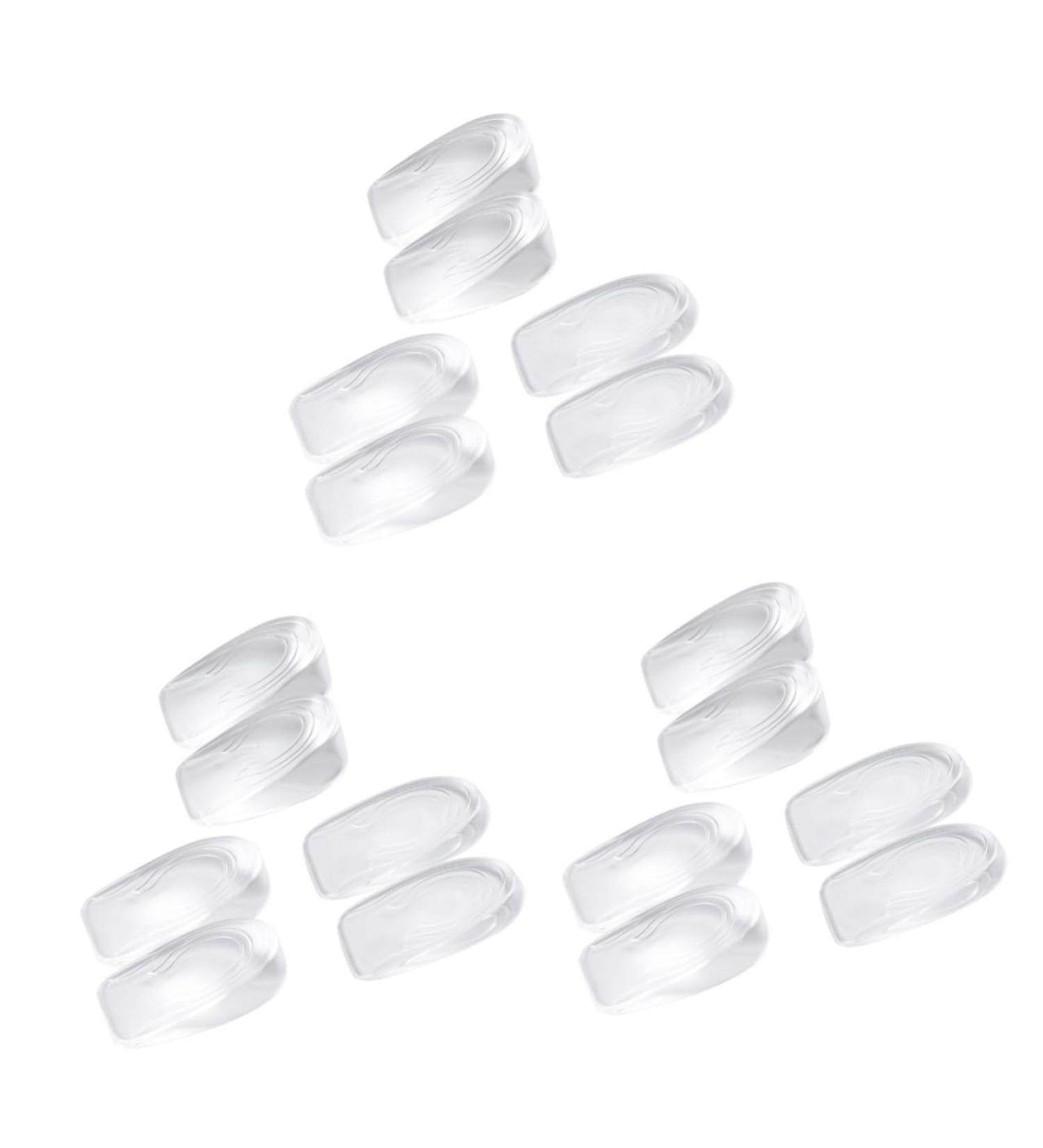 NOLITOY Gel Shoe Inserts - 9 Pairs Breathable Silicone Comfort Insoles for Heel Lift & Cushioning - Invisible Clear Insoles for All Shoes - Buy Online on GoSupps.com