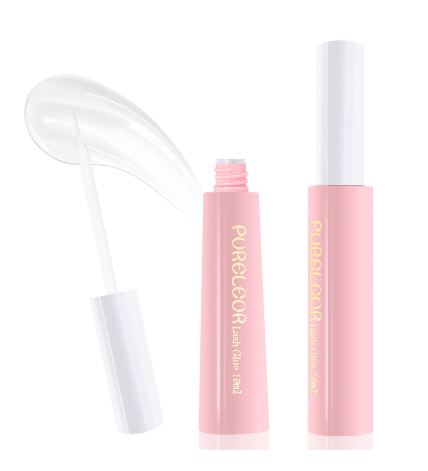 PURELEOR White Eyelash Glue Waterproof Latex Free for Sensitive Eye Strong Hold False Eyelashes Adhesive for Strip Lashes Fast Drying Lash Glue 10ml 0.35oz - Buy Online on GoSupps.com