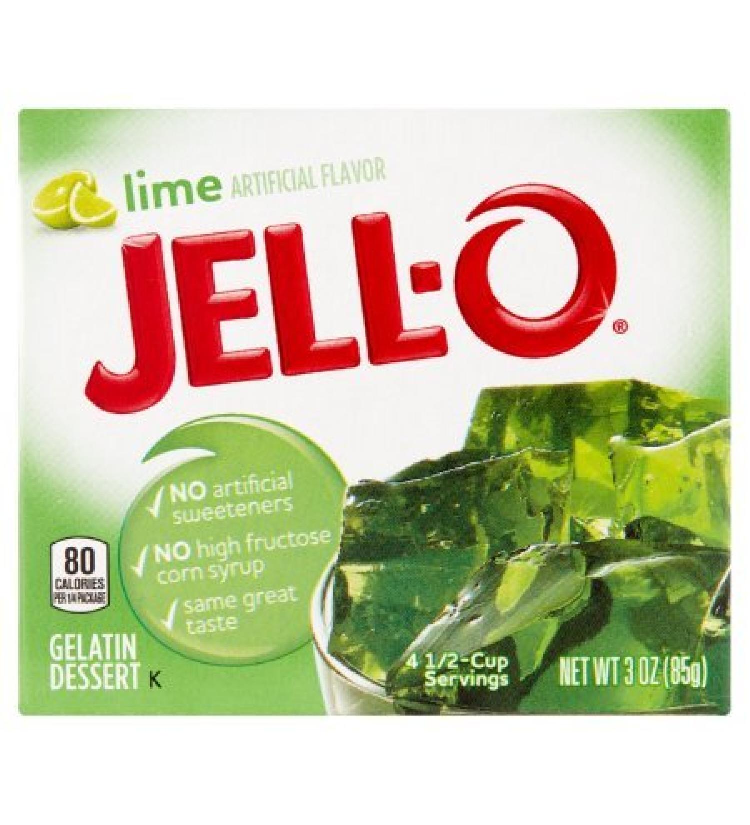 Jell-O Jell-O Lime Gelatin - 6 Packs of 85 g