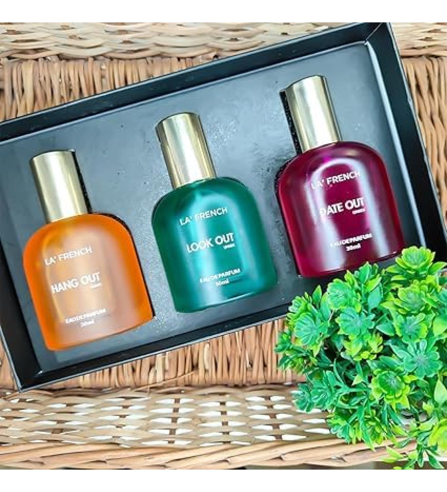 La French Best Fragrance for Unisex Aquatic and Citrus | Perfume Gift Set of 3 (Hang Out + Date Out + Look Out) Upto 24 hrs lasting (Eau De Parfum) | - Buy Online on GoSupps.com