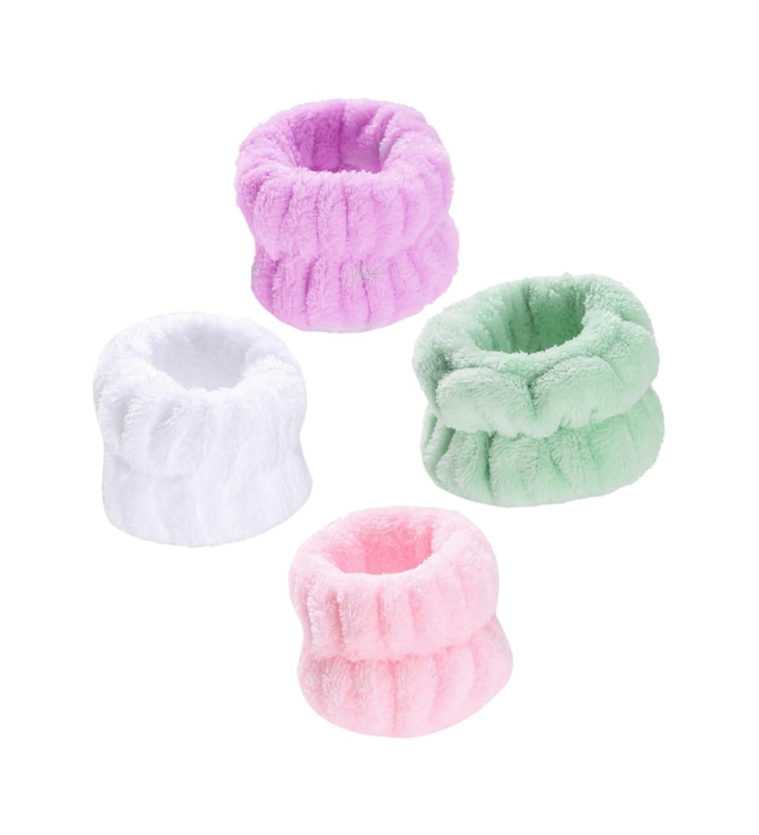 LALAFINA 4paires Bracelets De Lavage Du Visage Souples Pour Femmes De Bracelets Spa Respirants Et Absorbants - Buy Online on GoSupps.com