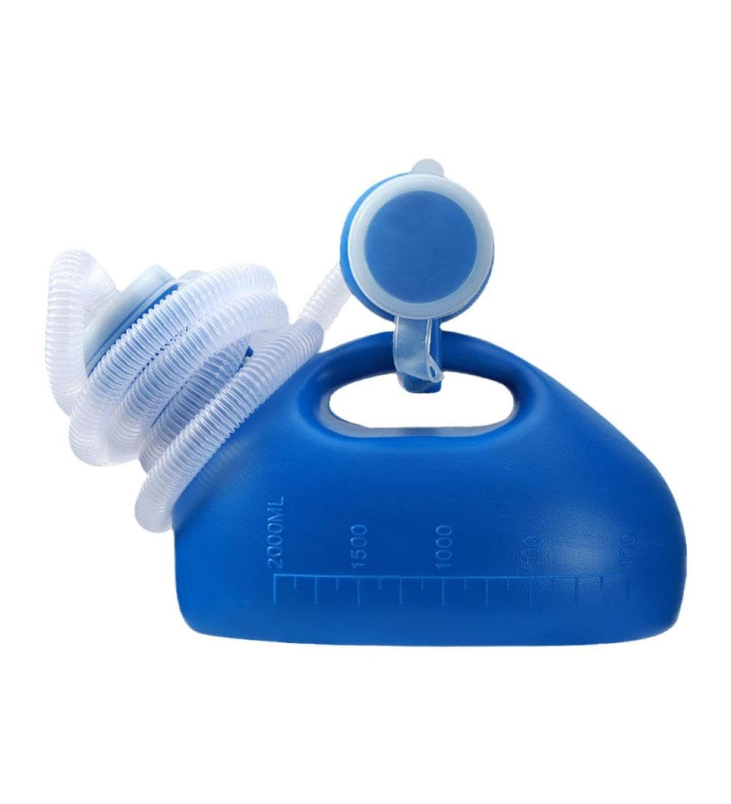 Portable Male Car Urinal 2000ml Large Capacity Reusable Bottles Urinal Travel Mobile Pee Night Camping Potty with Pot Lid Blue 1pcs - Buy Online on GoSupps.com