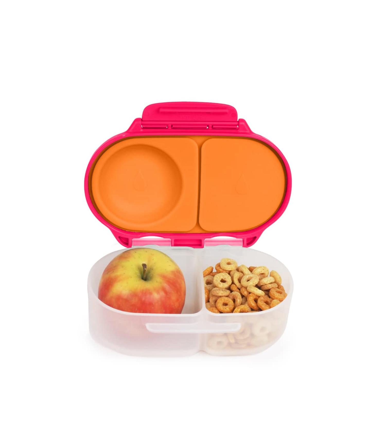 b.box Strawberry Shake Reusable Food Storage Container with 2 Sealed Compartments and Clip - Perfect Snack Box for Kids - Buy Online on GoSupps.com