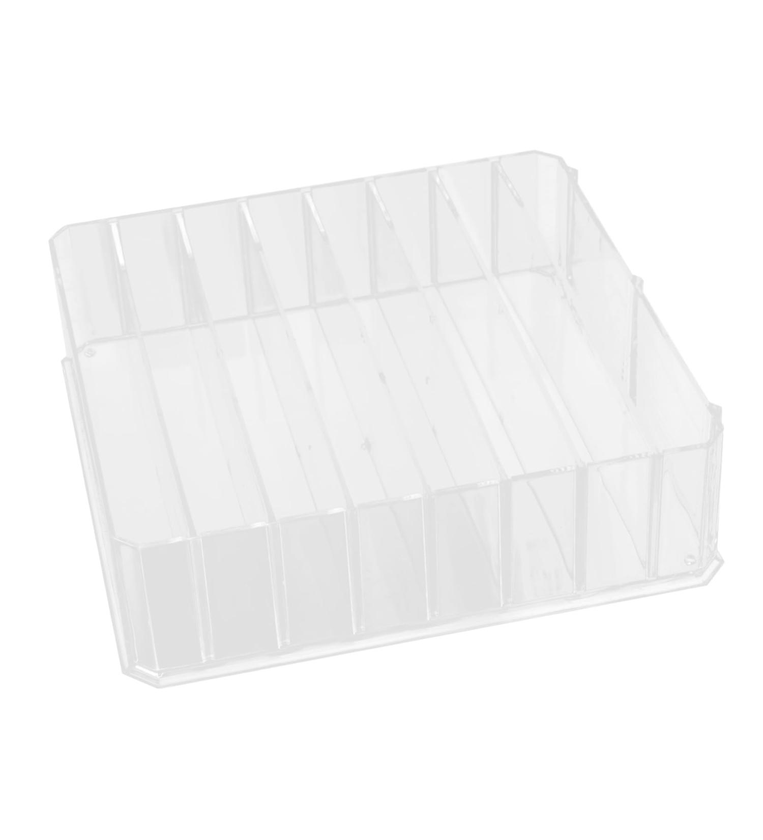 Housoutil 2 sets Display Acrylic Rack Cosmetics Cosmetic Eyeshadow Multipurpose Eye Air Storage Seven-grid 24.2X23.5X7CMx2pcs Transparentx2pcs - Buy Online on GoSupps.com