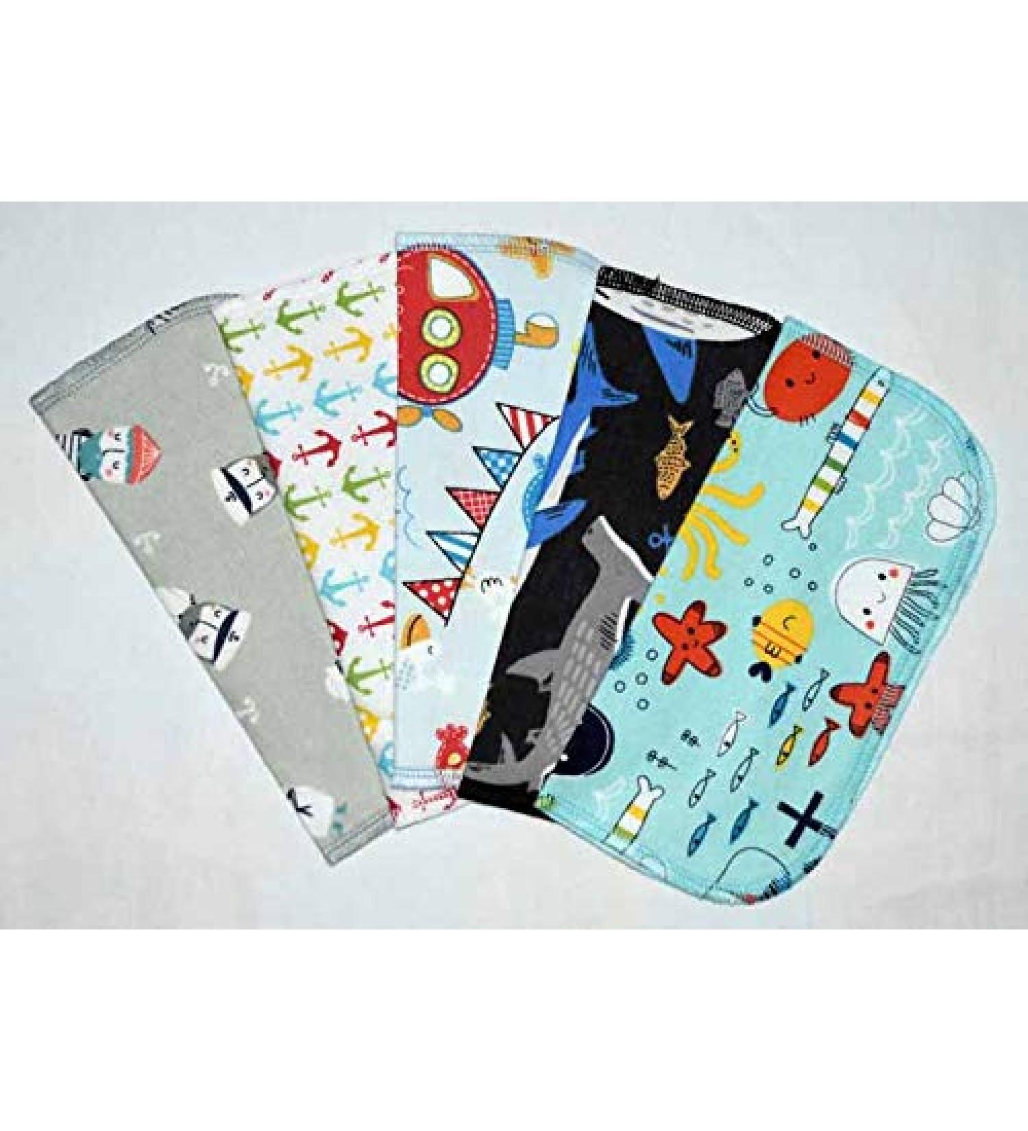 Set of 5 Pirates and Friends 1 Ply Printed Flannel Little Wipes 8x8 Inches - Buy Online on GoSupps.com