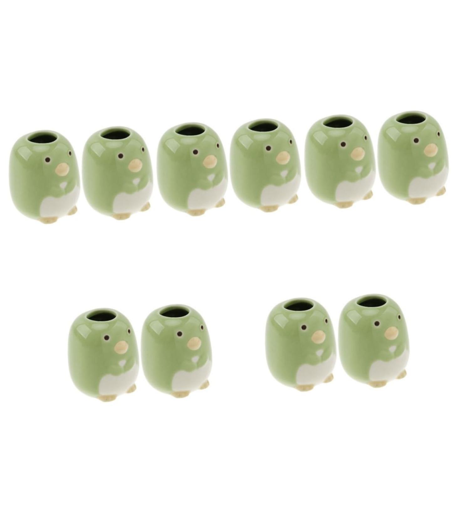 Buy CABILOCK 10-Pack Cartoon Toothbrush Holders & Cotton Swab Organizers - Ceramic Storage Solution for Home & Travel - Buy Online on GoSupps.com