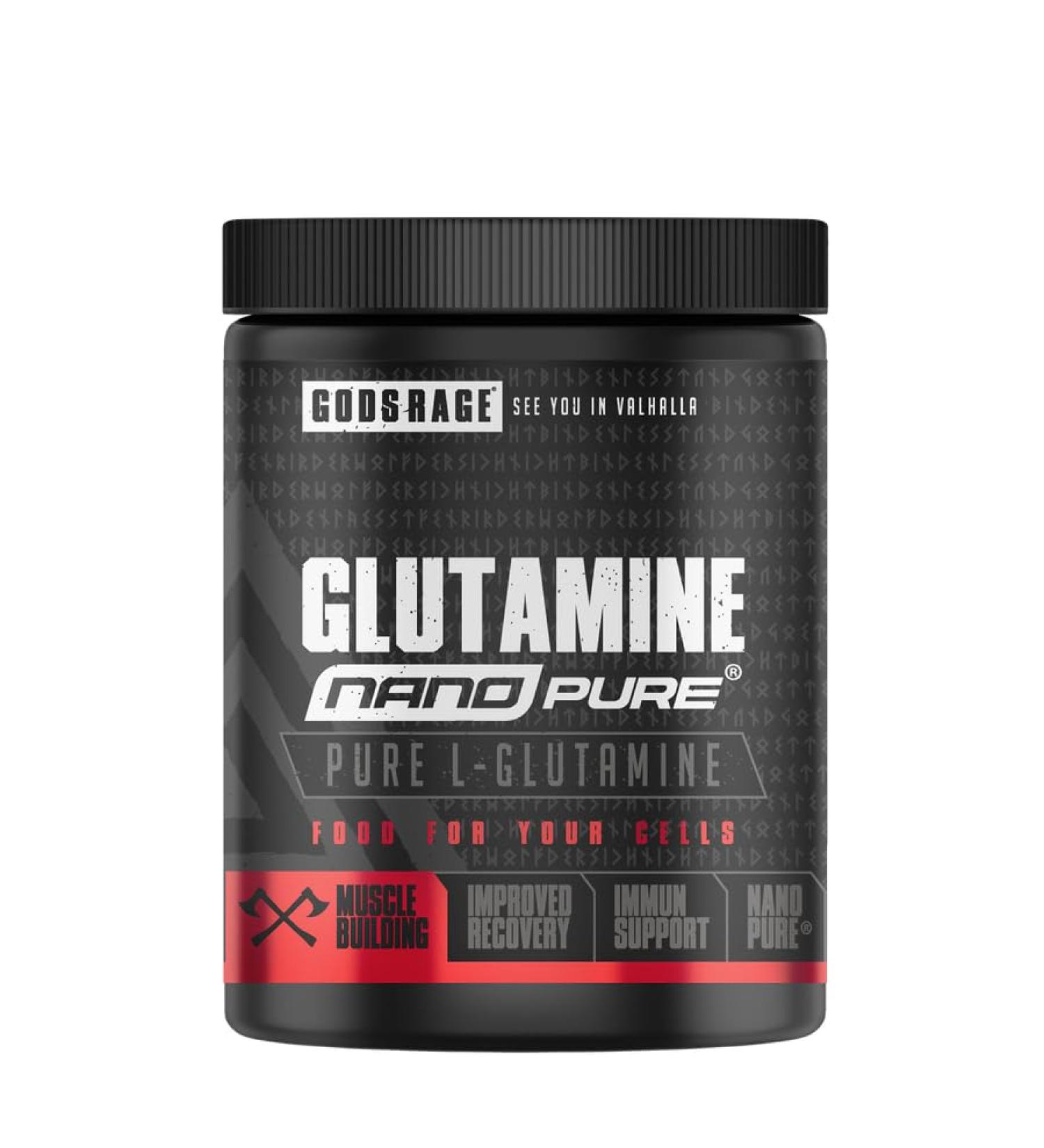 Godsrage nanopure L-glutamine powder-500 g L-glutamine-vegan dietary supplements-easy-to-do powder with nanopure technology-made in Germany