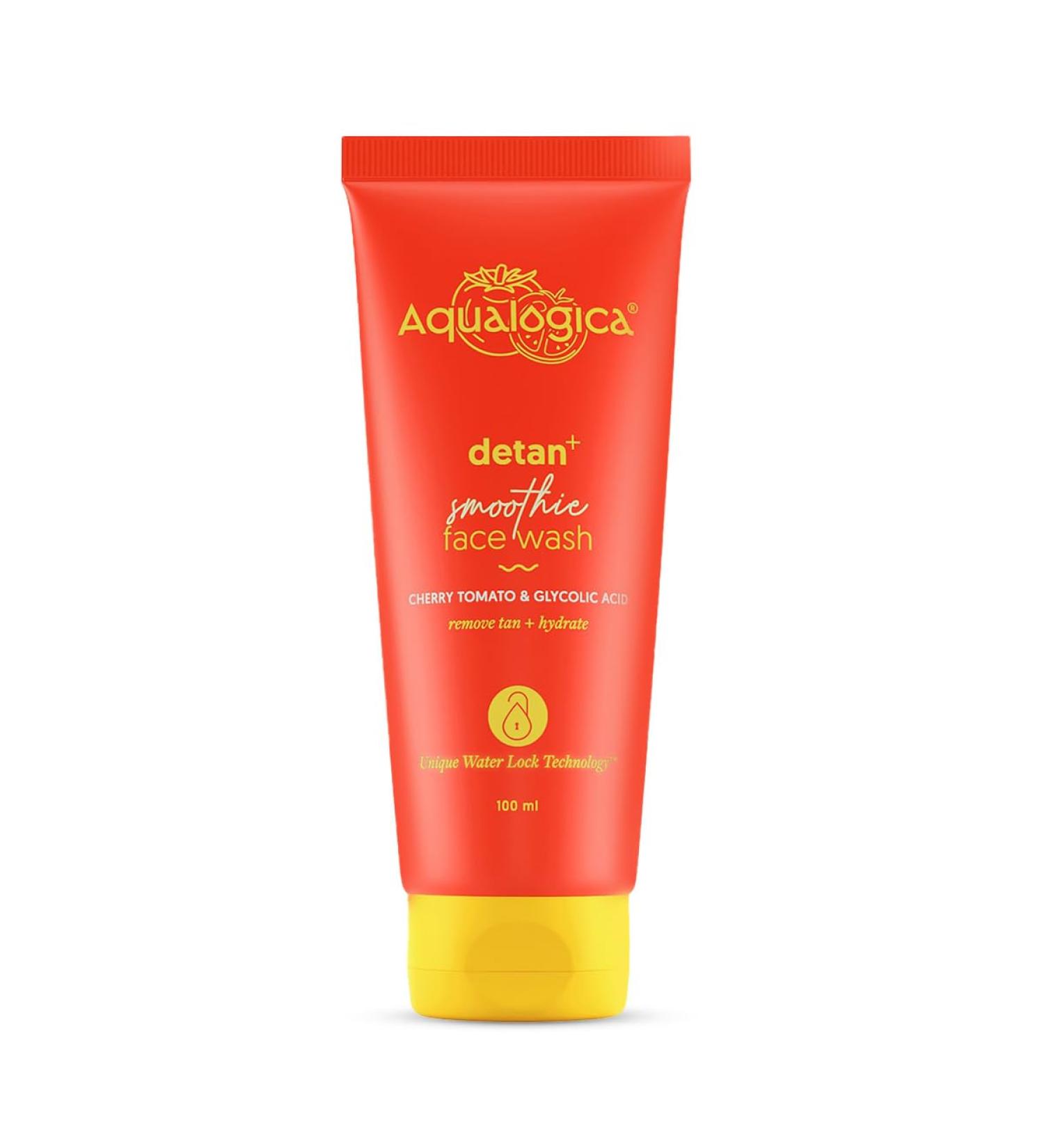 Detan+ Smoothie Face Wash with Cherry Tomato | Reduce Tanning & Hydrate Skin | Gentle Cleanser for Dirt & Oil | 3.38 Fl Oz | Shop Now - Buy Online on GoSupps.com
