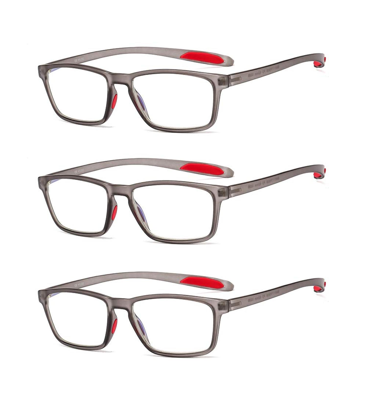 Suertree 3 Pack Blue Light Filter Reading Glasses - TR90 Frame 1.5x Dioptria UV Protection for PC & Gaming - Unisex - Buy Online on GoSupps.com
