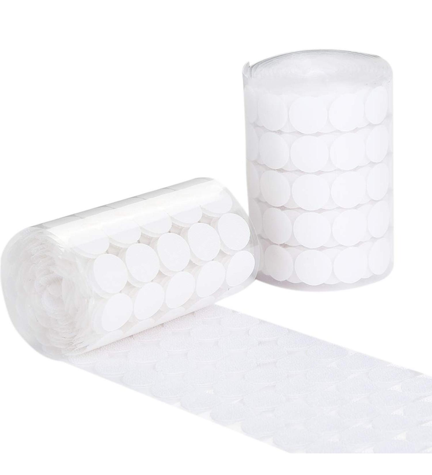 Sticky Back Coins White Self Adhesive Dots 500pcs(250 Pairs) 1 Diameter Hook & Loop Dots Taps Perfect for School  Office White 1Diameter - Buy Online on GoSupps.com