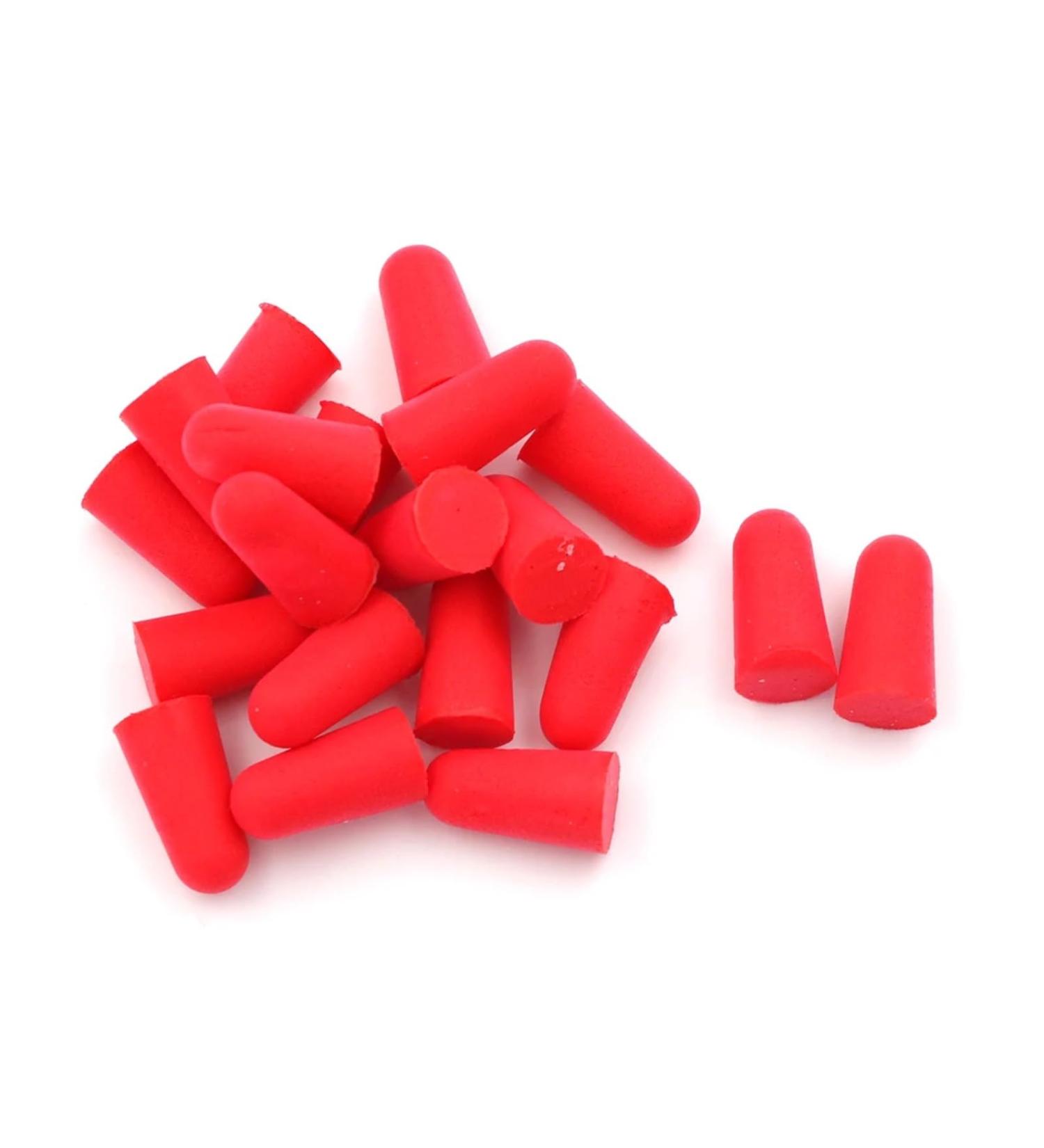 10 Pairs Foam Soft Corded Ear Plugs - Noise Reduction Sleep & Swimming Protection - Norope Red Earmuffs - Buy Online on GoSupps.com