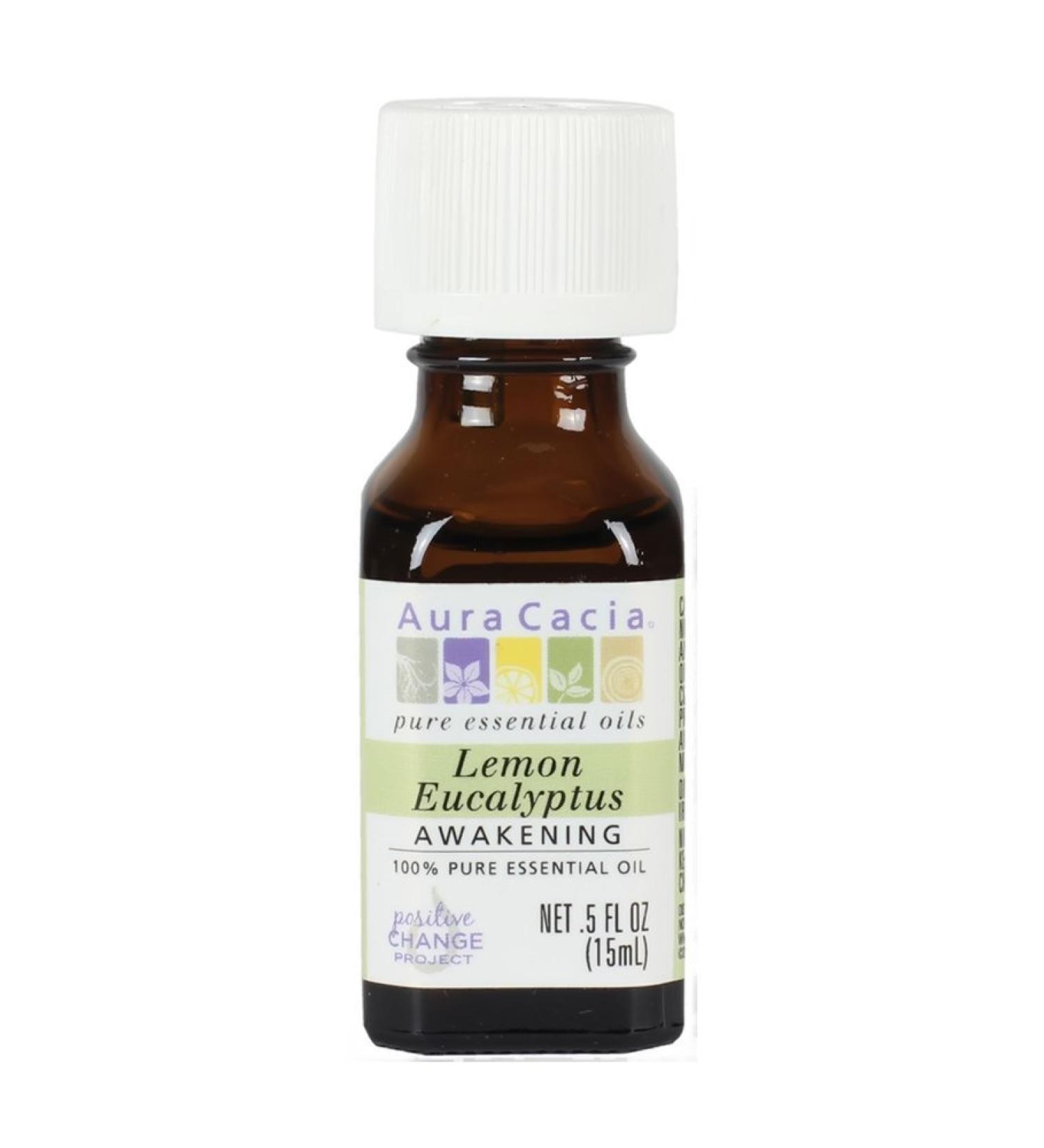 Aura Cacia Aromatherapy Lemon Eucalyptus Essential Oil 1/2 Oz. Bottle