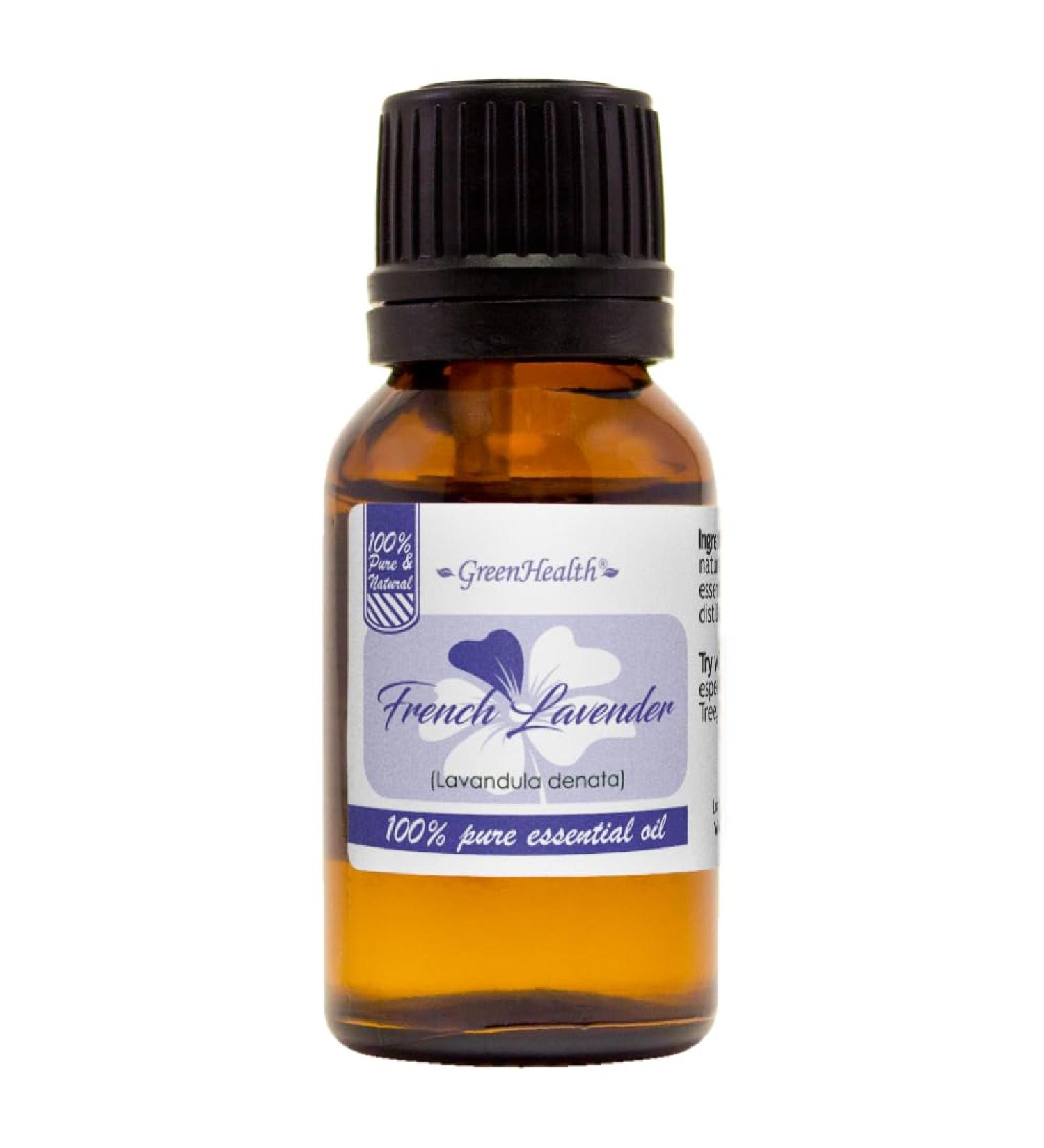 French Lavender 1/2 fl oz (15 ml) Glass Bottle 100% Pure Essential Oil GreenHealth - Buy Online on GoSupps.com