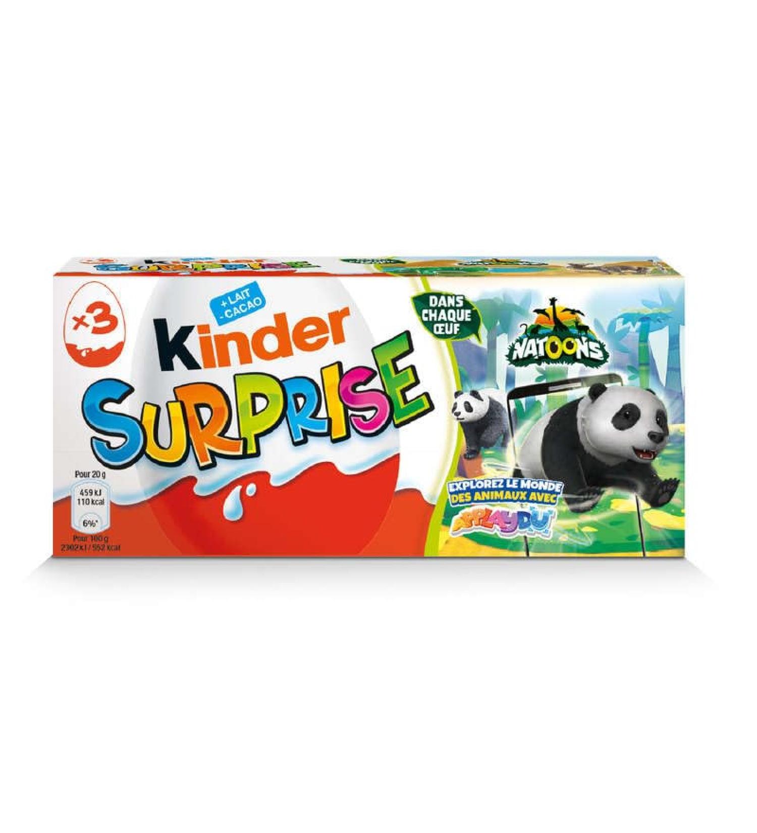 Kinder Surprise Natoons pack de 3 ufs x20g