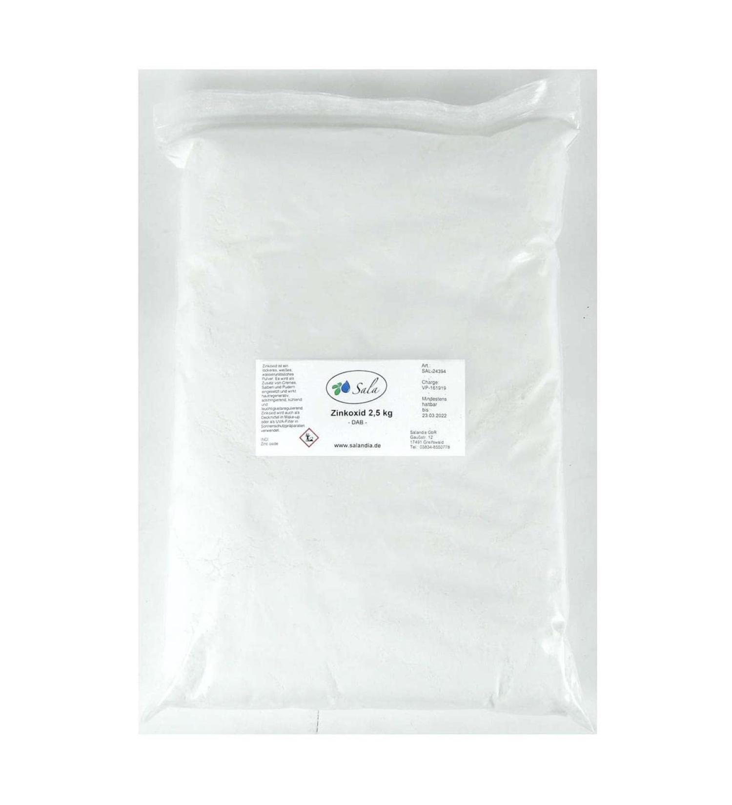 Sala Zinc Oxide Ph. Eur. 2.5 kg 2500 g bag