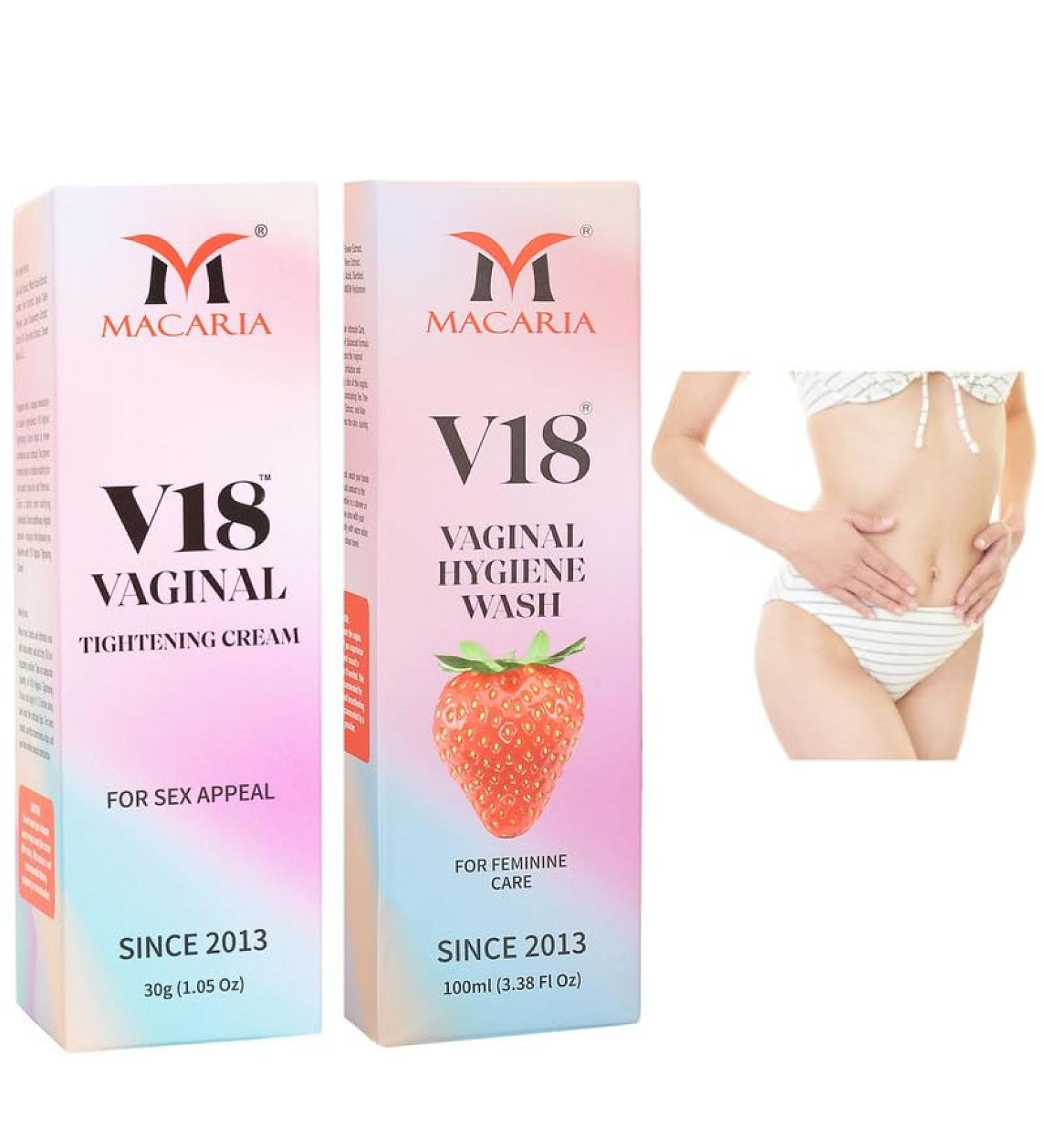 MACARIA V18 Virgin Vaginal Tightening Cream Gel & Wash - Revitalize Your Intimacy | International Shipping - Buy Online on GoSupps.com