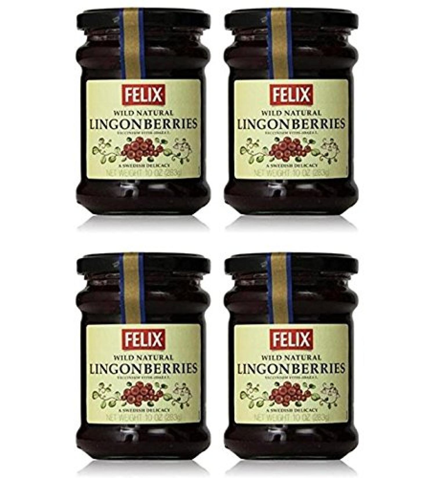 Felix Lingonberries - 10 Ounces (Pack of 4) 10 Ounce (Pack of 4)