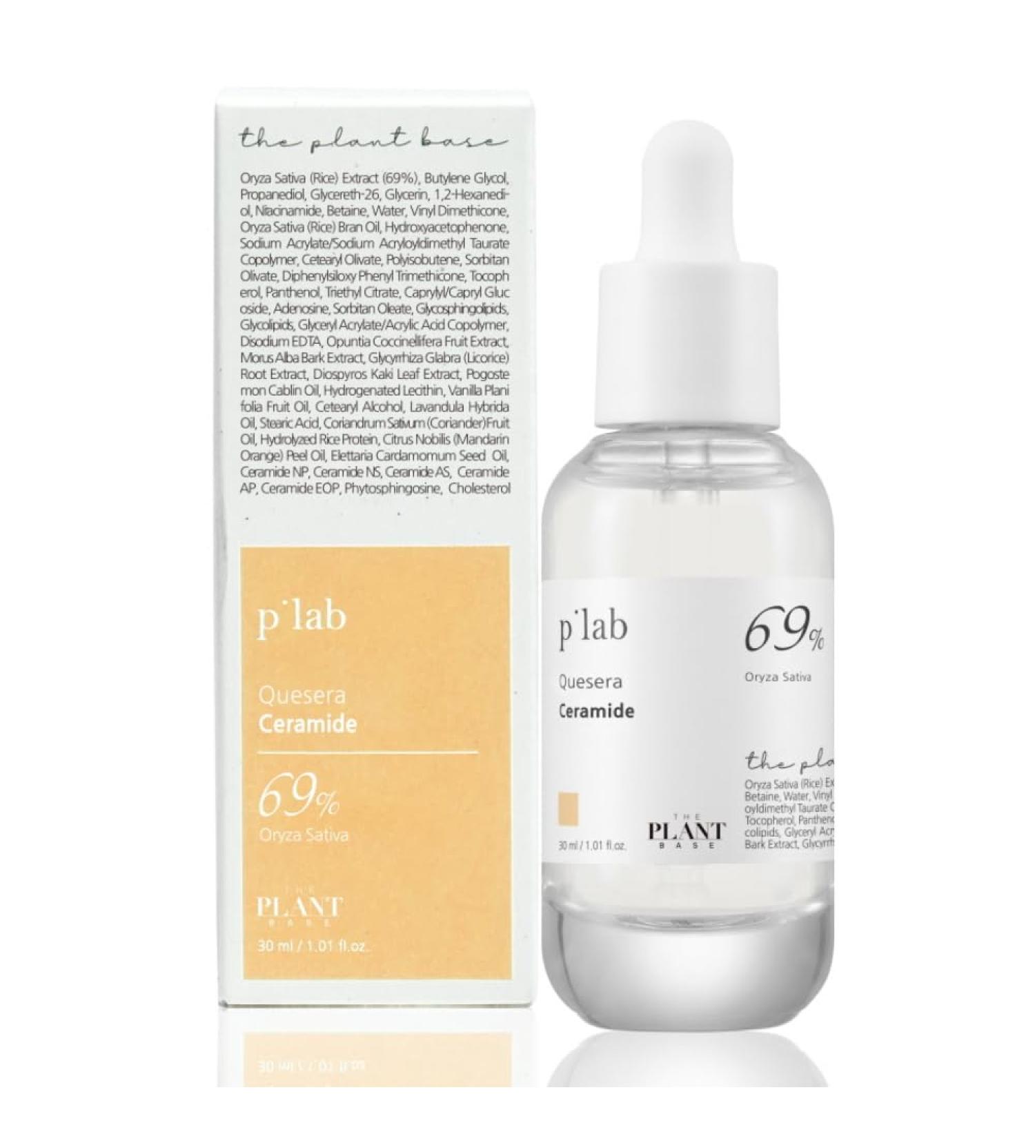 The Plant Base Time Stop Quesera Ceramide Ampoule 30ml - Korean Anti-Aging & Whitening Skincare with 69% Rice Extract | K-Beauty Essential - Buy Online on GoSupps.com