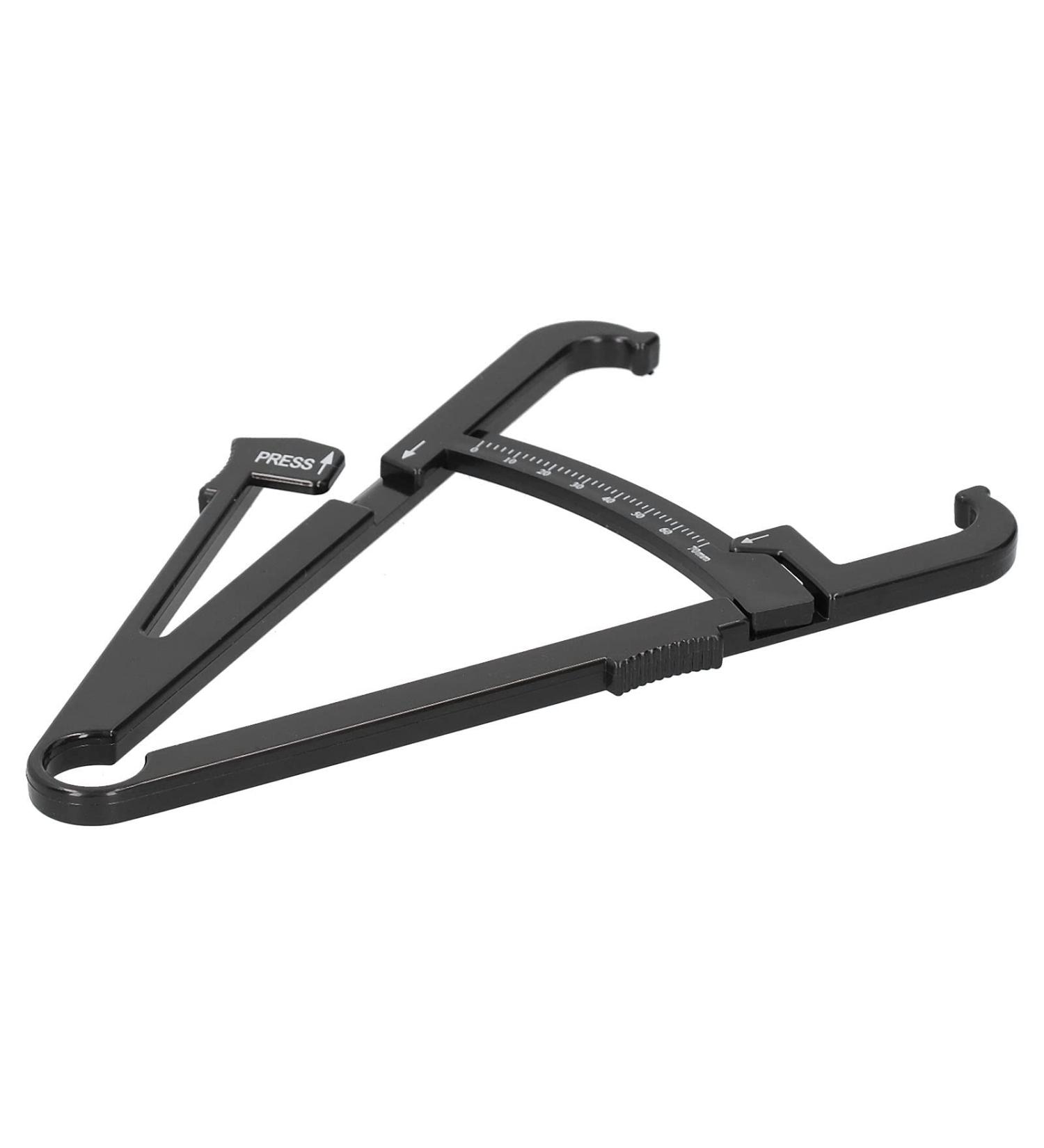 Precision Body Fat Measuring Slide - Unisex Skin Wrinkle & Fat Measurement Tool in Black - Ideal for Men & Women - Buy Online on GoSupps.com