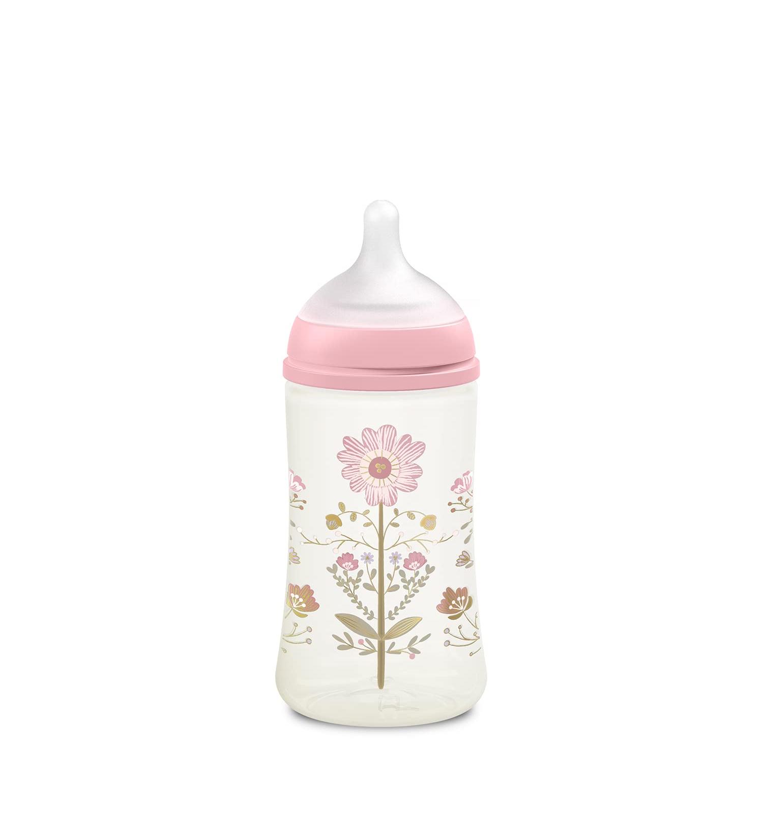 Suavinex Gold Edition 270ml Baby Bottle | Pink Silicone Teat Sx Pro | Ideal for 3 Months + - Buy Online on GoSupps.com
