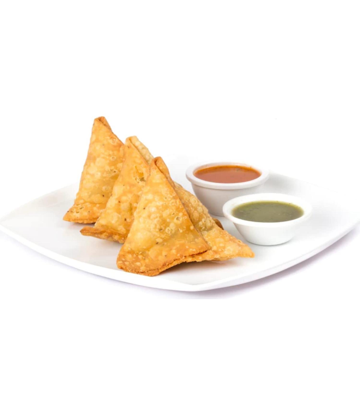 Indian Punjabi Samosa Vegetarian Half Cooked Samosa 100% Fresh Home Made Snacks For Friend & Family Party Fun Home Crispy x 10 Pcs - Buy Online on GoSupps.com