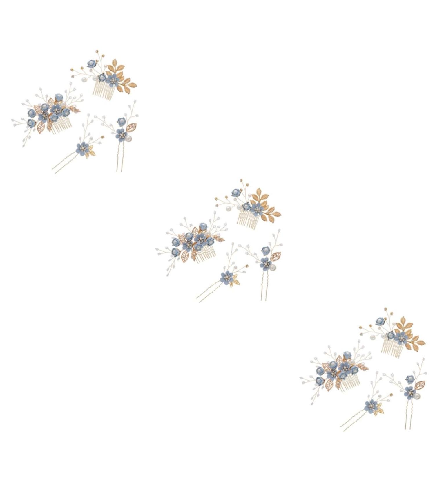 FRCOLOR 12 Pieces Comb for Bridal Hair Clips Hair Clips Diffuser Hair Styling Accessories Hair Clips Baby Cutlery Set Bridal Comb Bridal Hair Comb Silver Blue Hair Accessories Material Fit Women - Buy Online on GoSupps.com