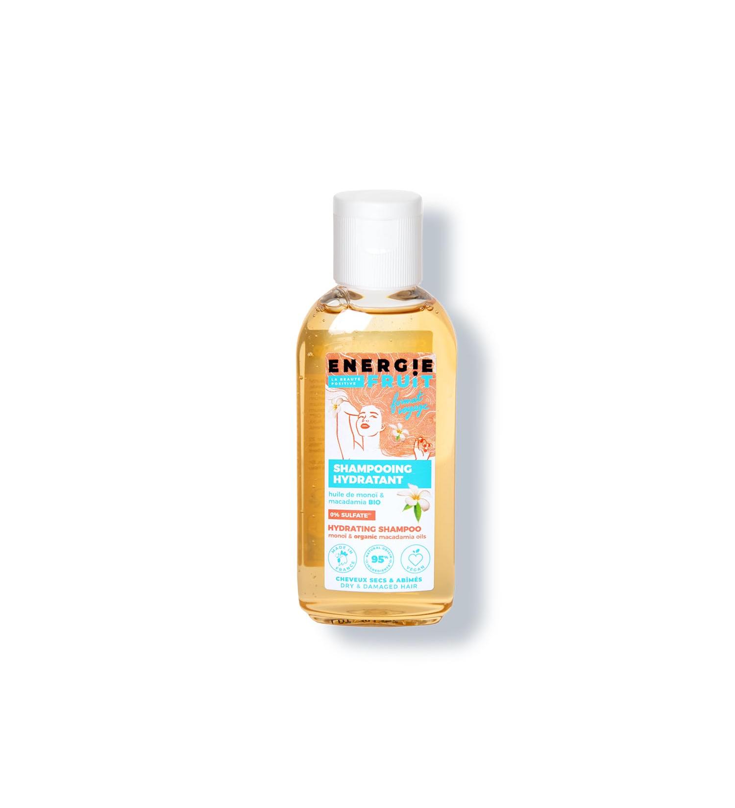 ENERGIE FRUIT | Moisturizing Shampoo Travel Size | Mono & Macadamia | Dry and Damaged Hair | Vegan | 75ml - Buy Online on GoSupps.com