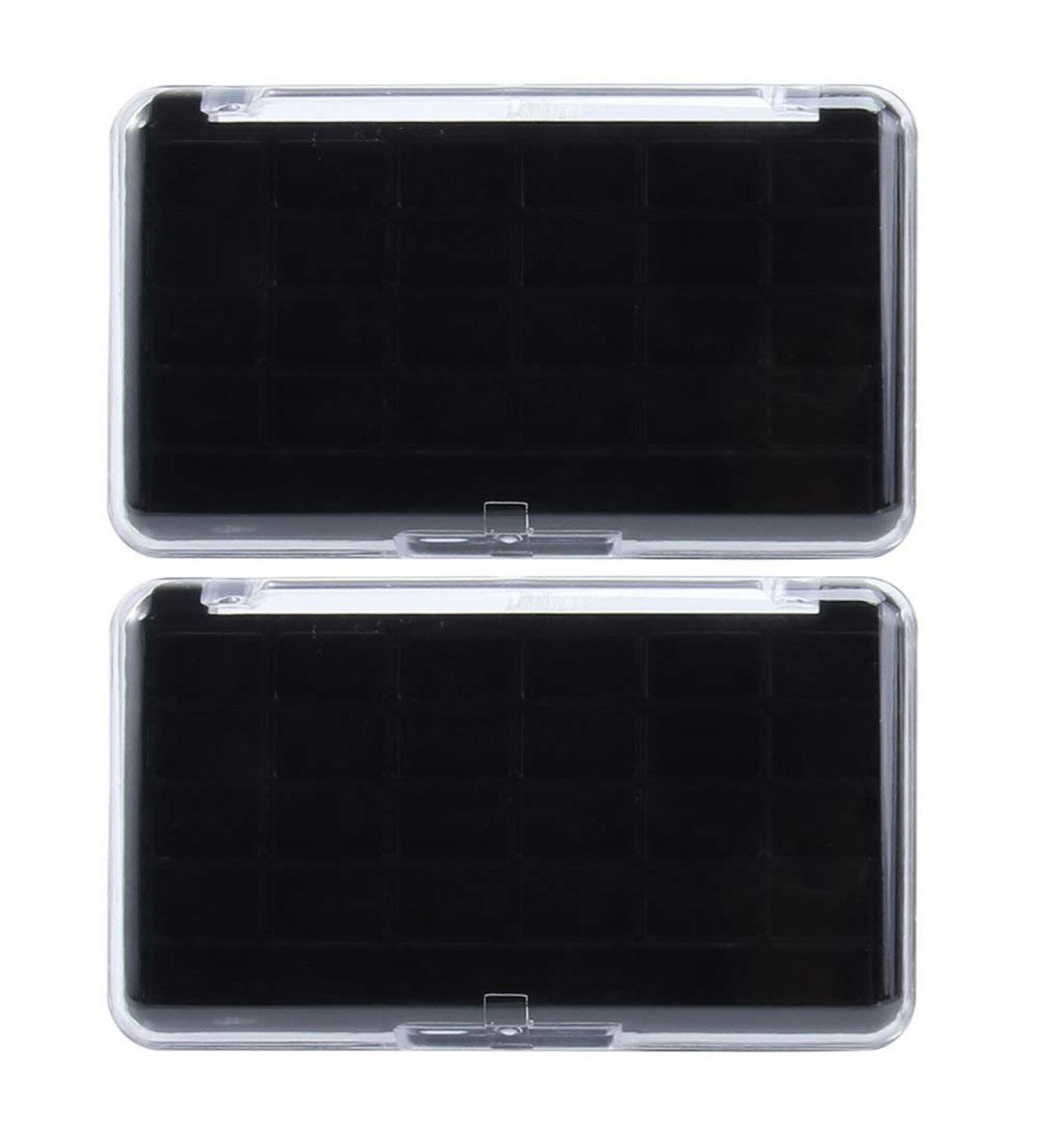 Lurrose 2-Piece Magnetic Empty Eyeshadow Palette | 24 Grid Makeup Tool for Custom Eyeshadow Designs - Buy Online on GoSupps.com