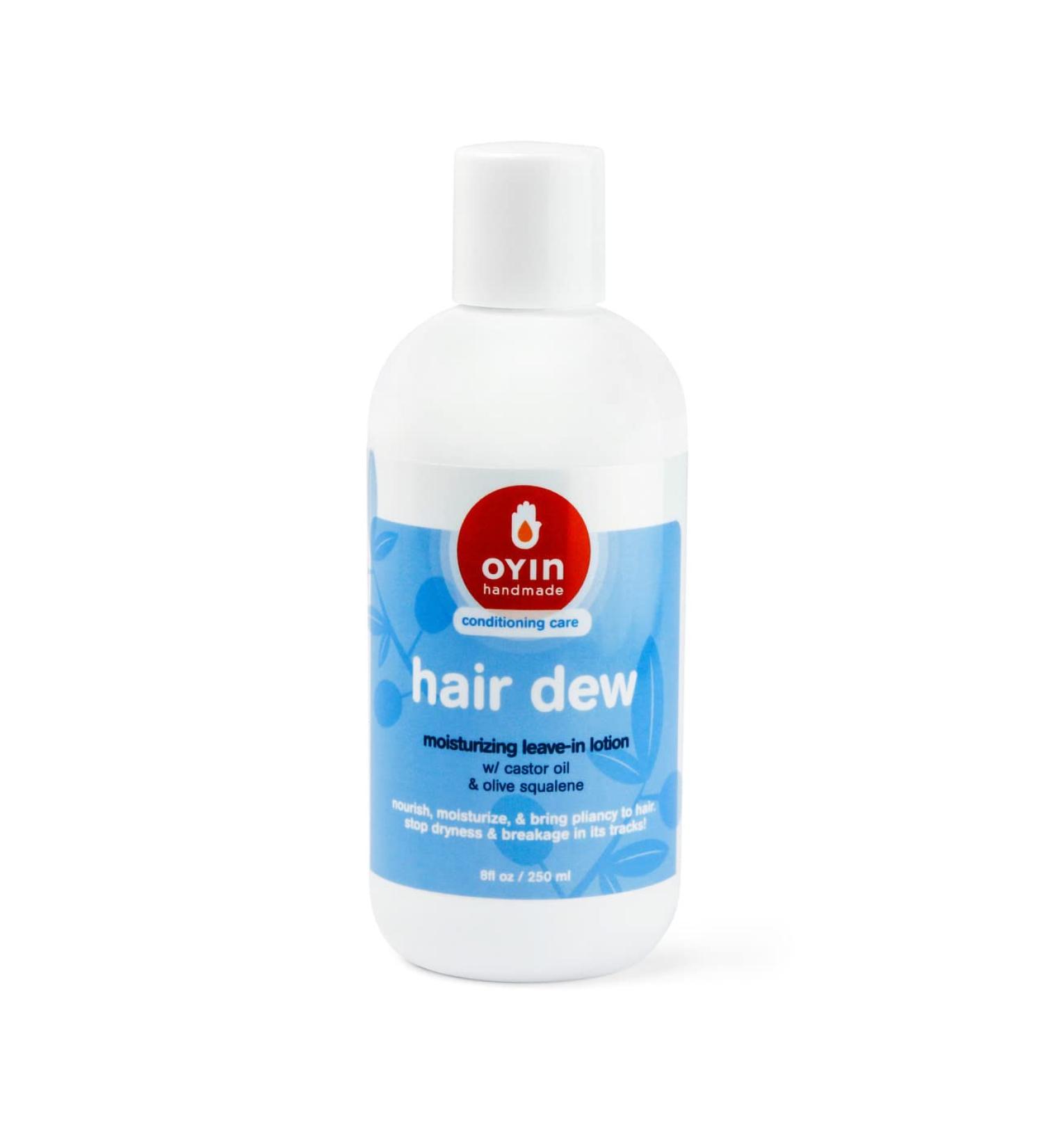 Oyin Handmade Hair Dew Daily Quenching Hair Lotion with Castor Oil and Olive Squalane   8 oz